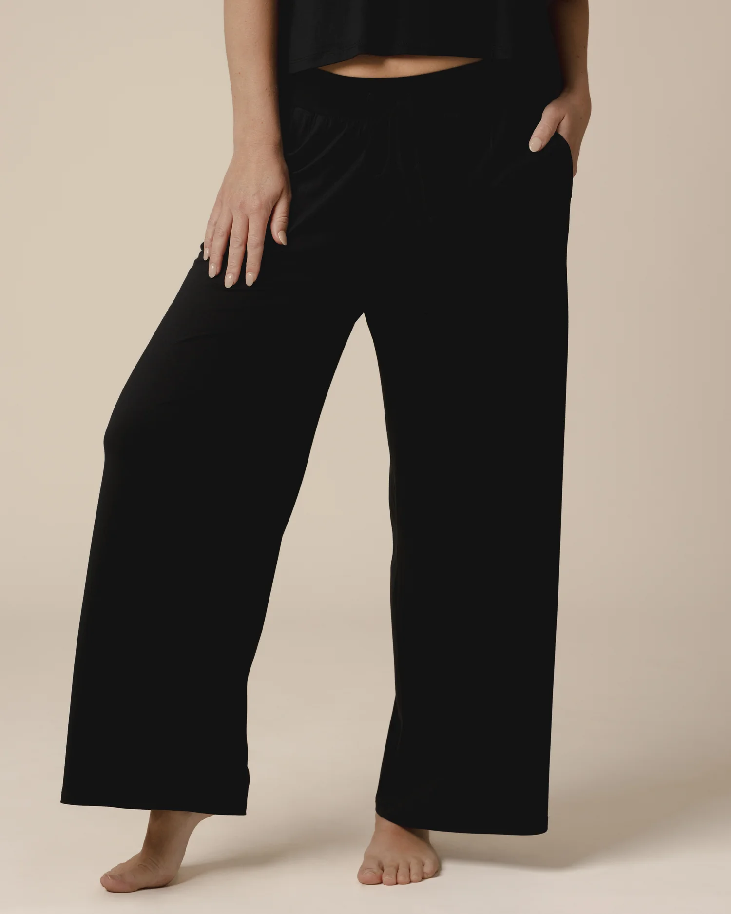 Aria Bamboo Casual Lounge Pant | Black - Image 2