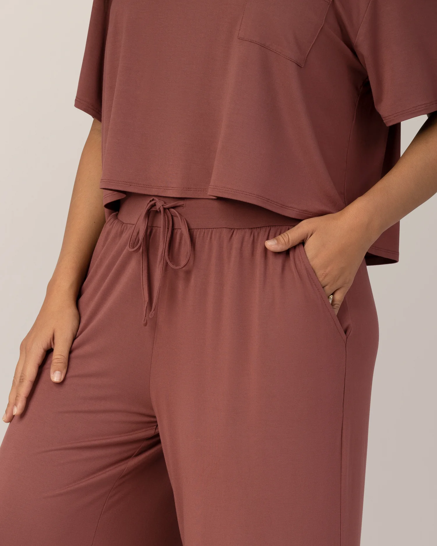 Aria Bamboo Casual Lounge Pant | Redwood - Image 4