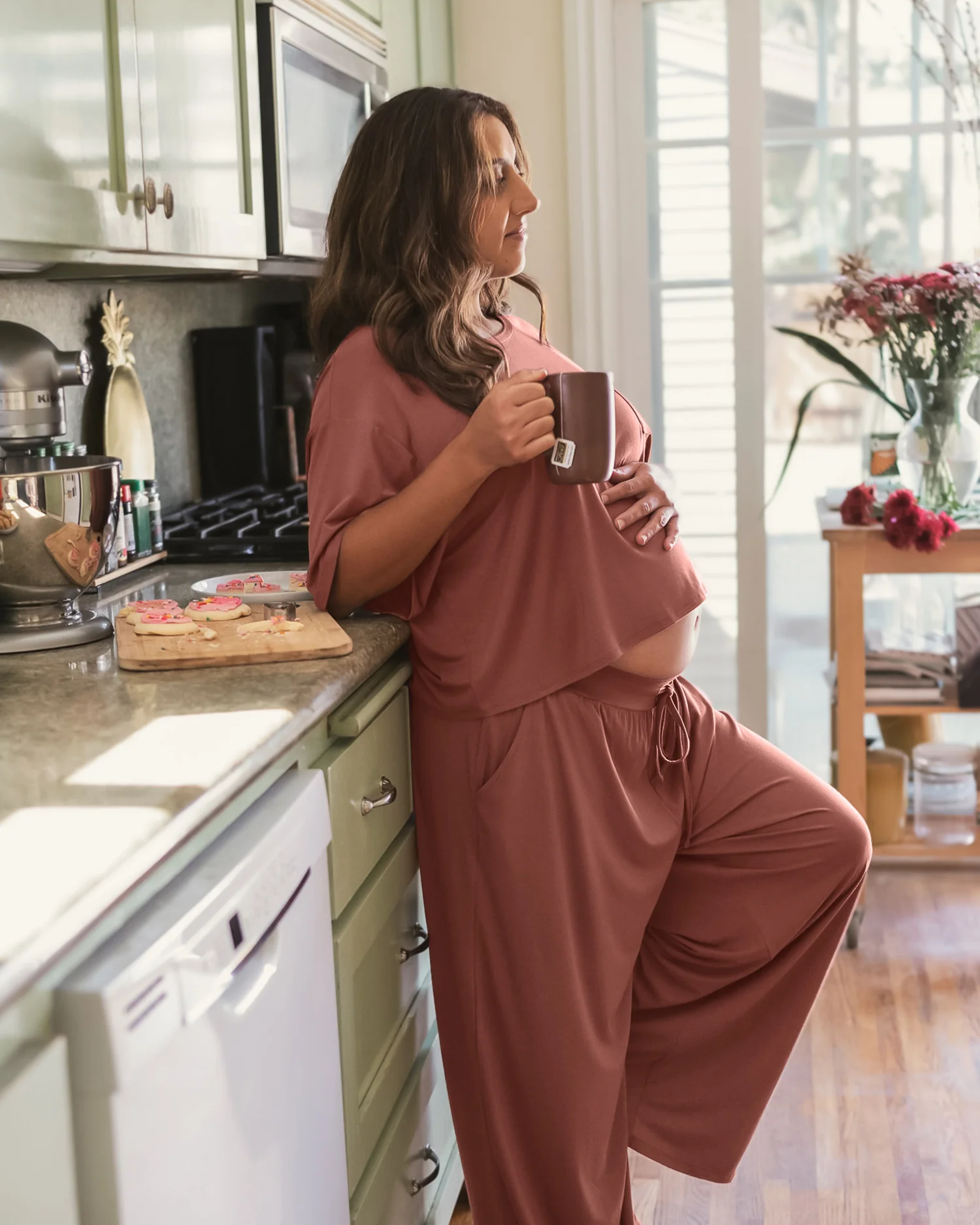 Aria Bamboo Casual Lounge Pant | Redwood - Image 6
