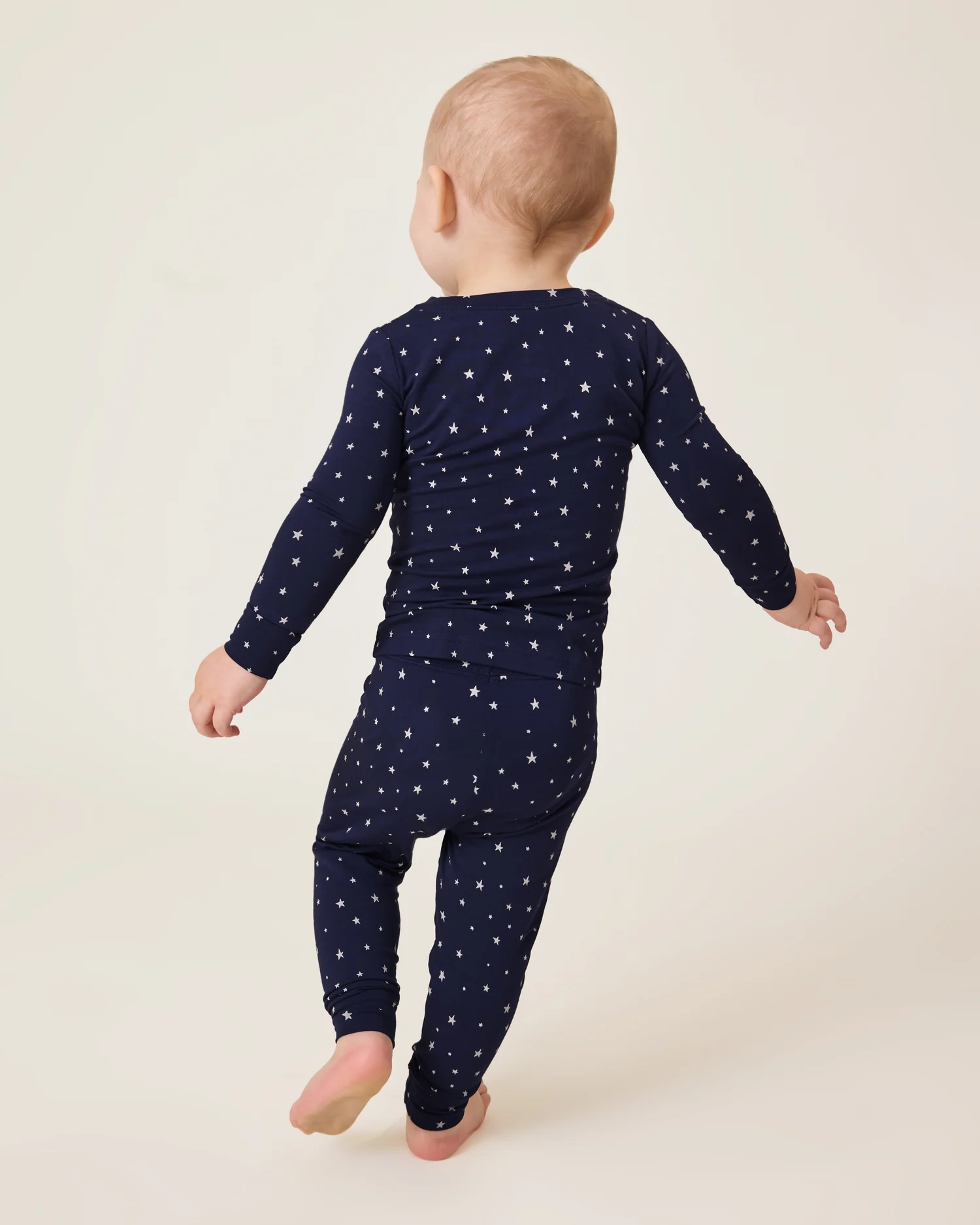 Bamboo Baby Two-Piece Pajama Set | Navy Stars - Image 4