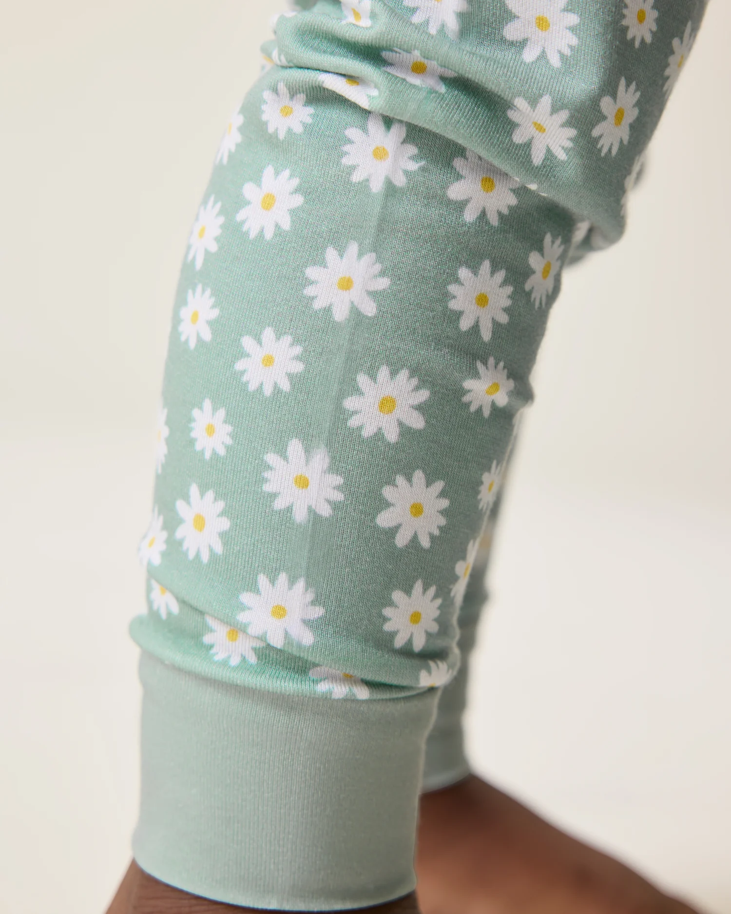 Bamboo Baby Two-Piece Pajama Set | Sage Daisies - Image 4