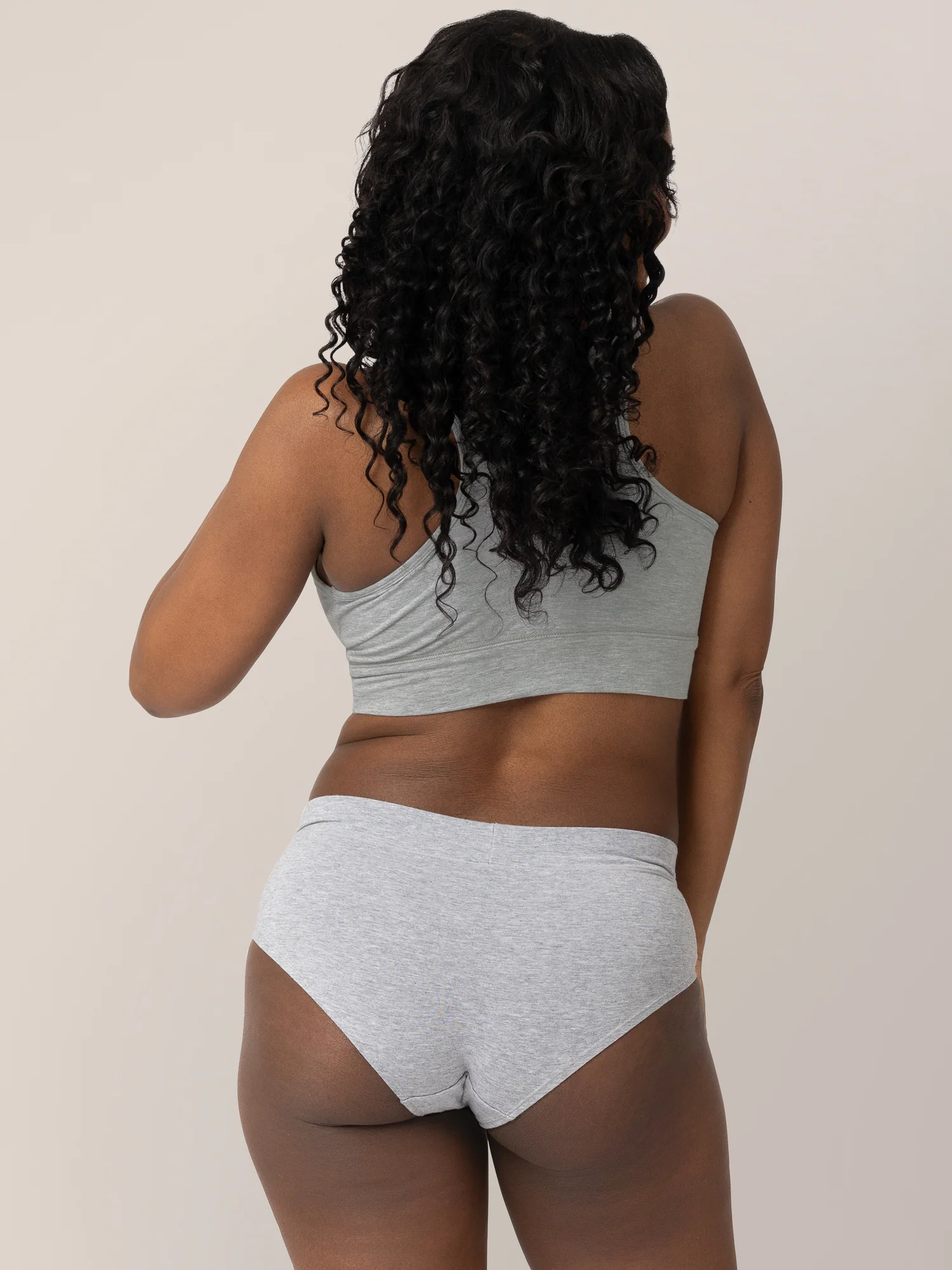 Bamboo Maternity & Postpartum Hipster | Grey Heather - Image 5