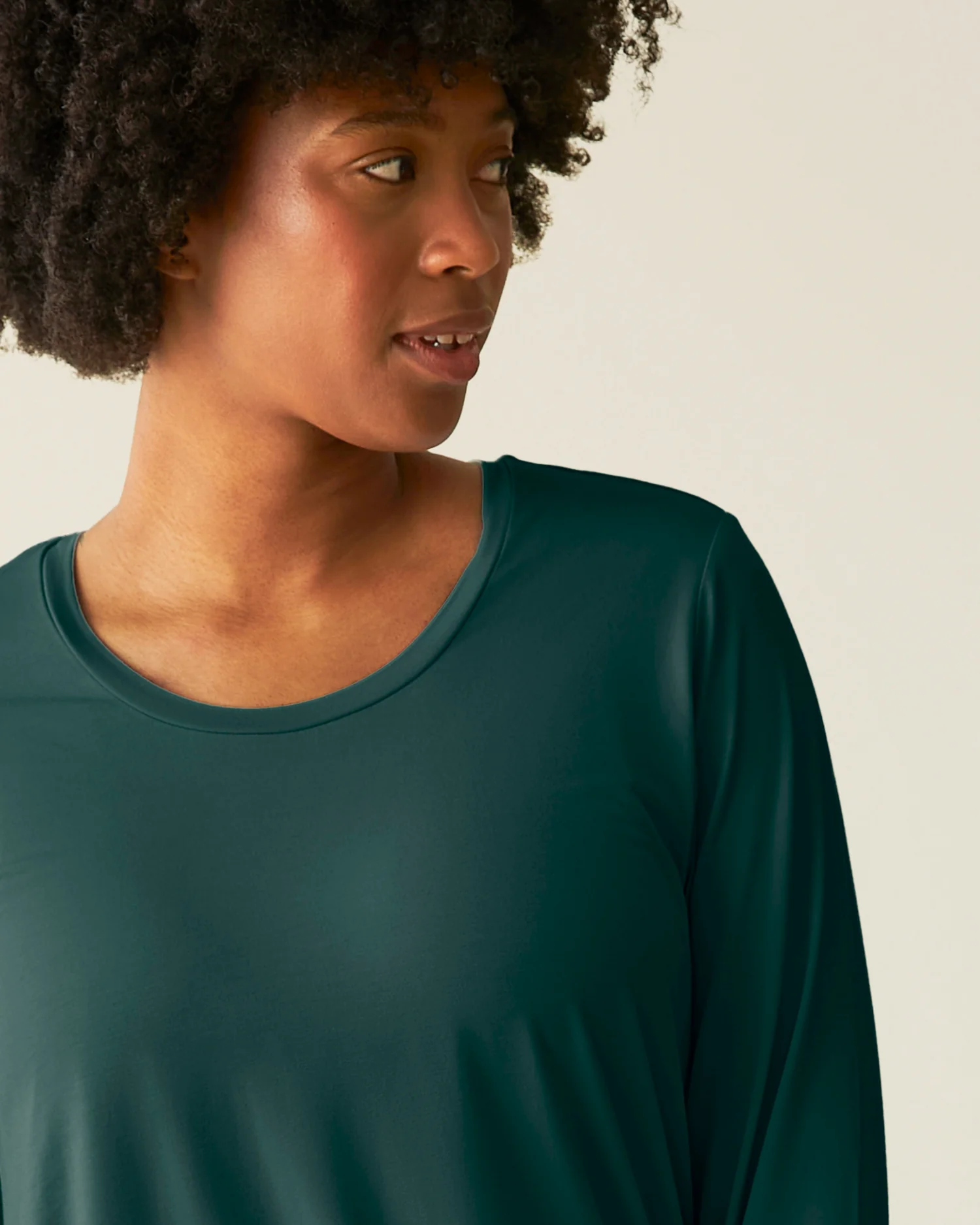 Bamboo Nursing Long Sleeve T-shirt Two-Pack | Wheat & Evergreen - Image 4