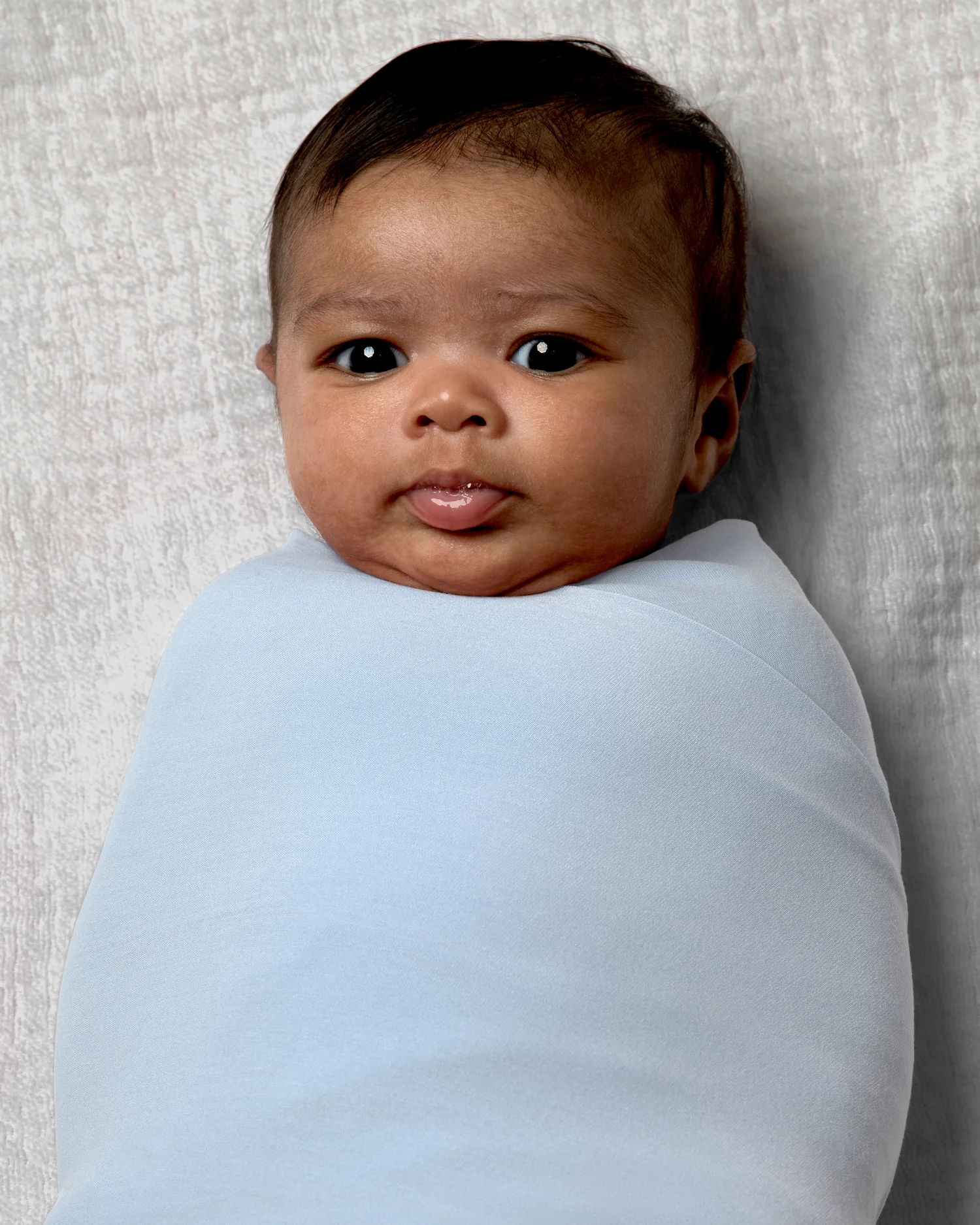 Bamboo Swaddle Blanket | French Blue - Image 2