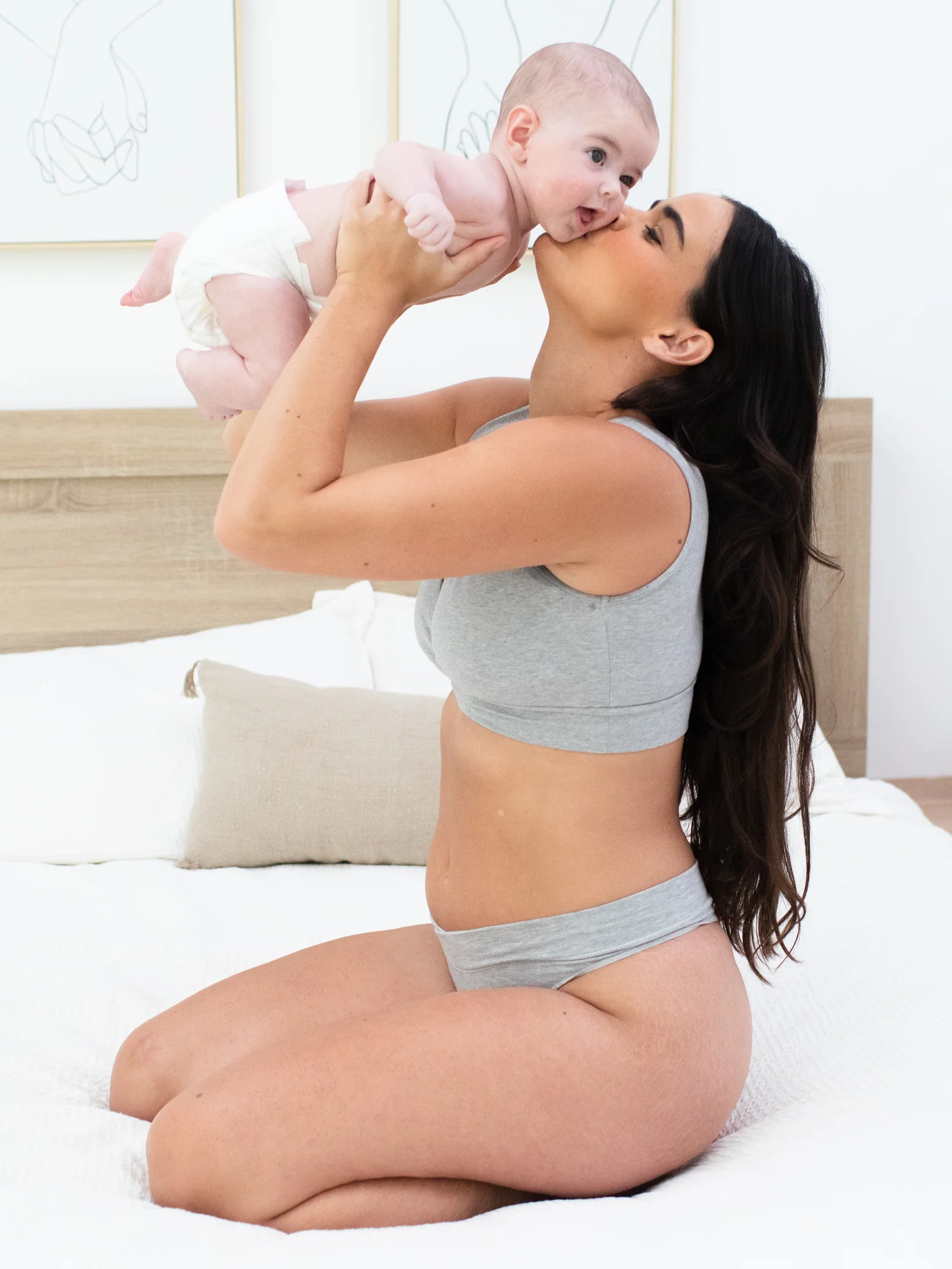 Bamboo Maternity & Postpartum Thong | Grey Heather - Image 9
