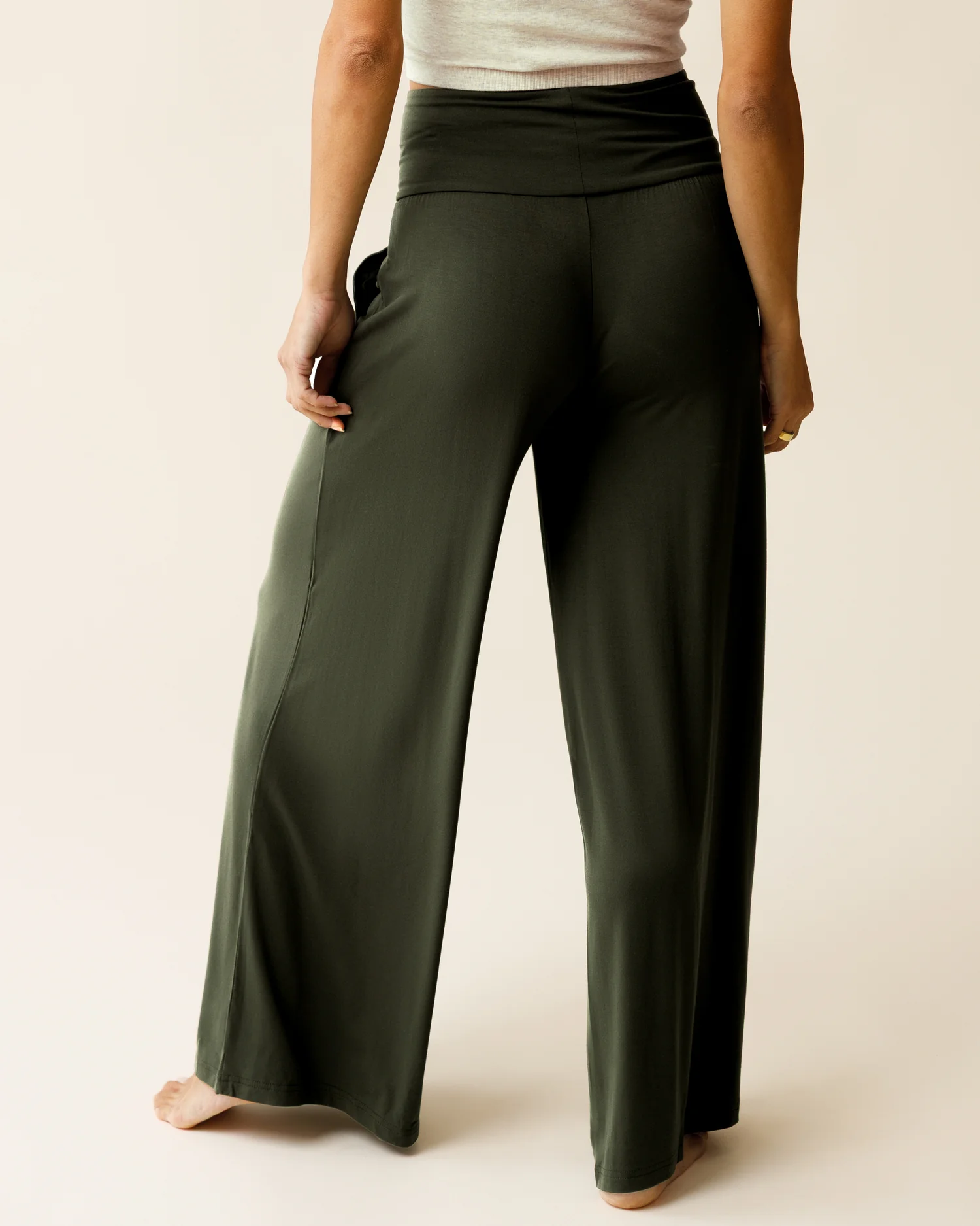 Bamboo Wide Leg Maternity & Postpartum Lounge Pant | Thyme - Image 3