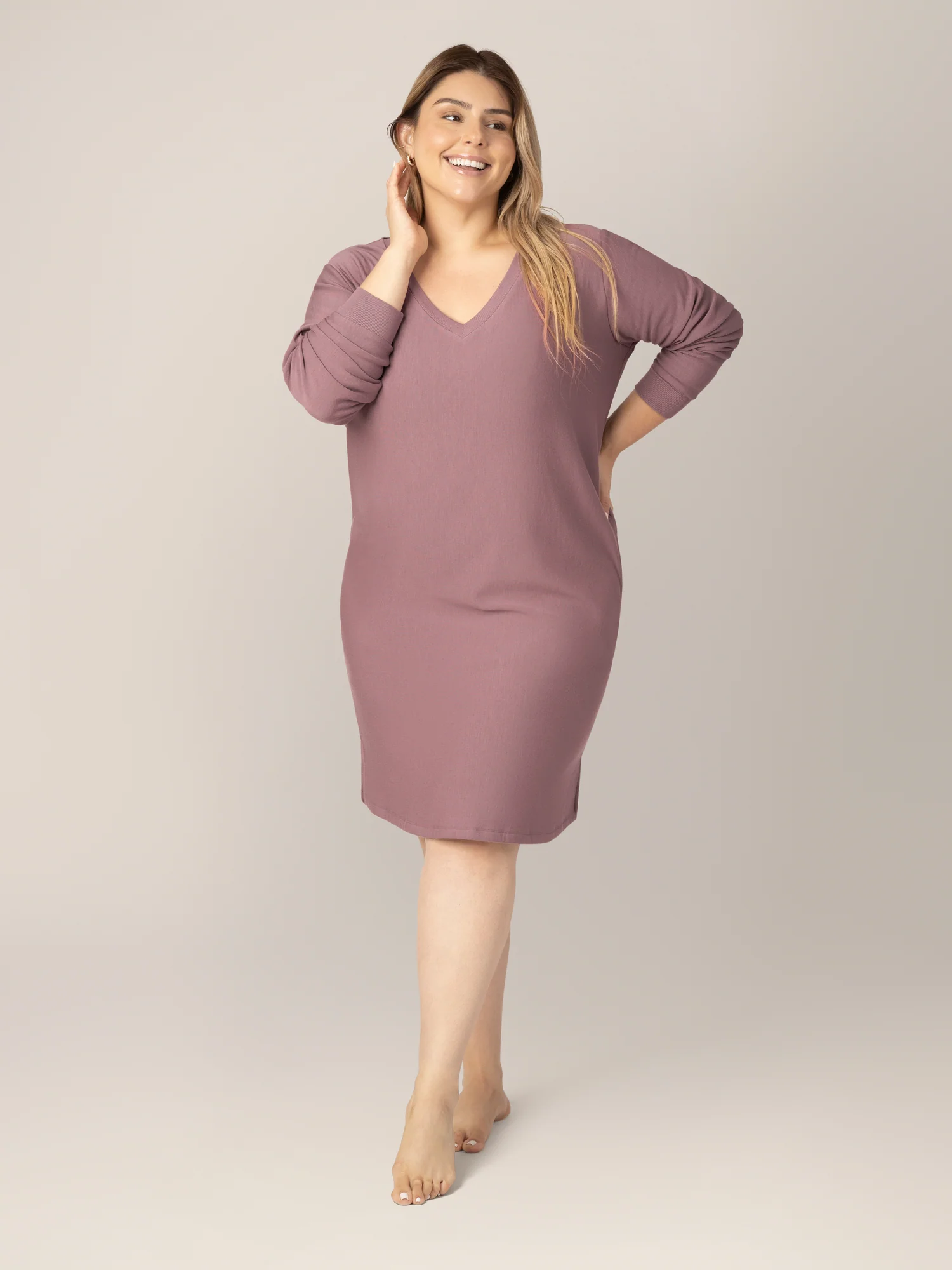 Blake Maternity & Nursing Lounge Dress | Twilight - Image 3