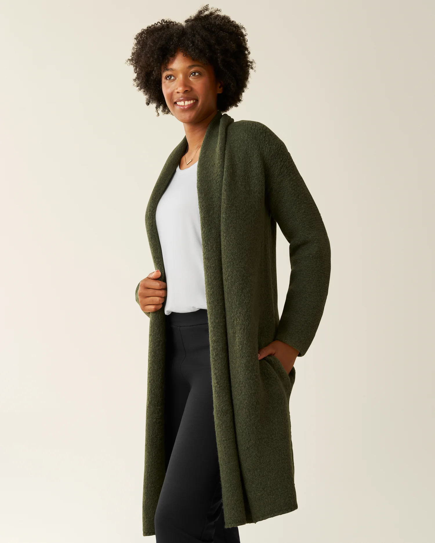 Chloe Cardigan Sweater | Thyme - Image 4