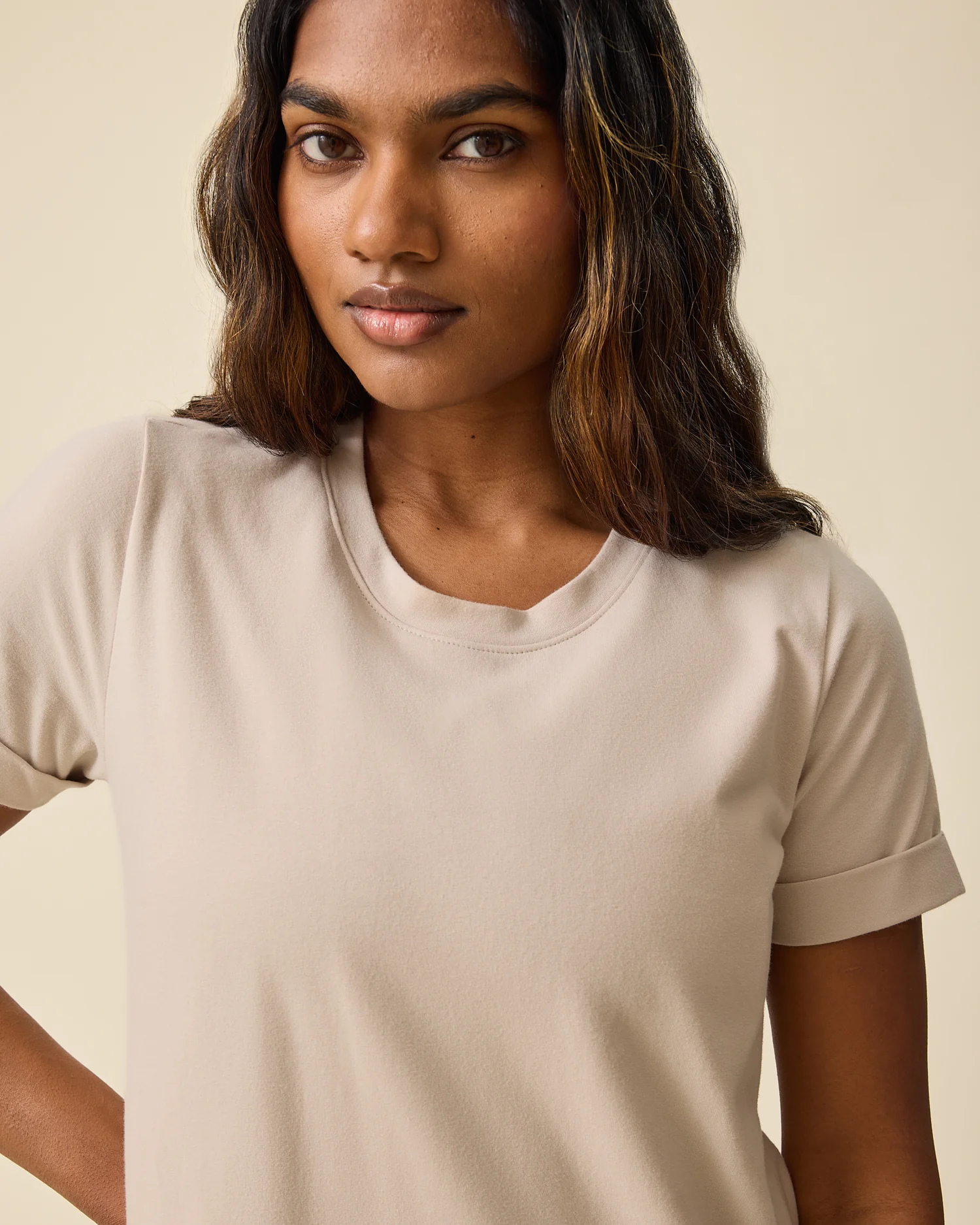Classic Nursing T-shirt Mini Dress | Sand - Image 4