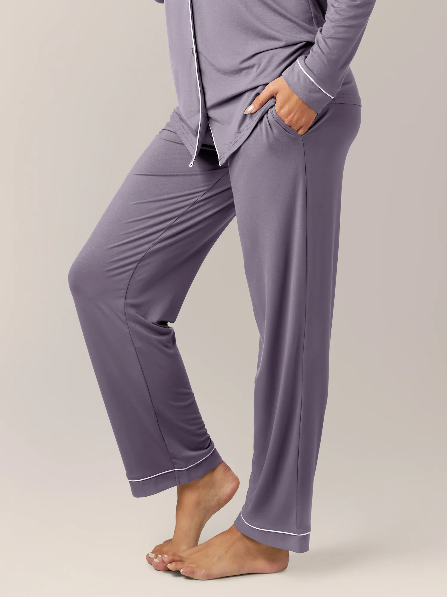 Clea Bamboo Long Sleeve Pajama Set | Granite - Image 5