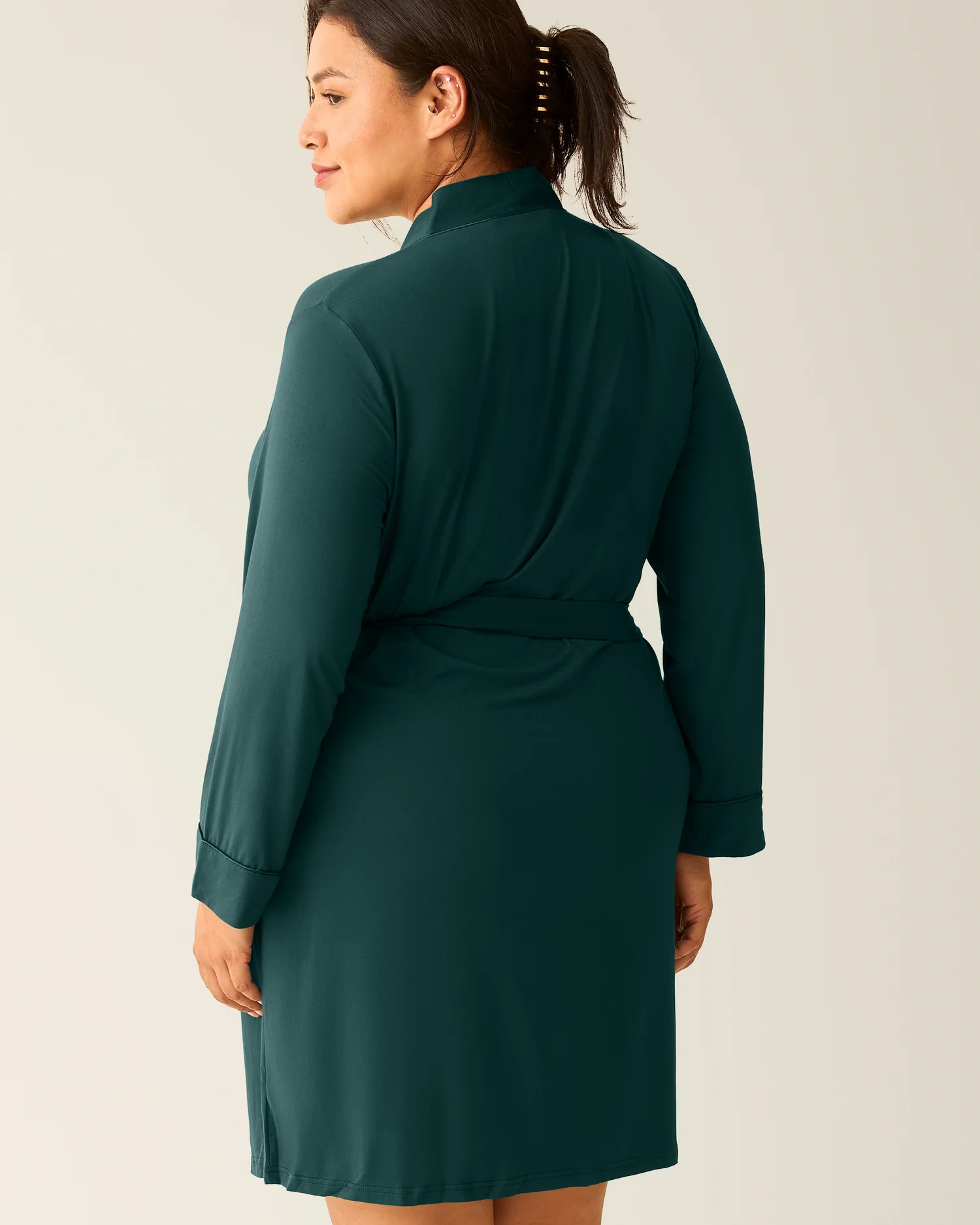 Clea Bamboo Robe | Evergreen - Image 5