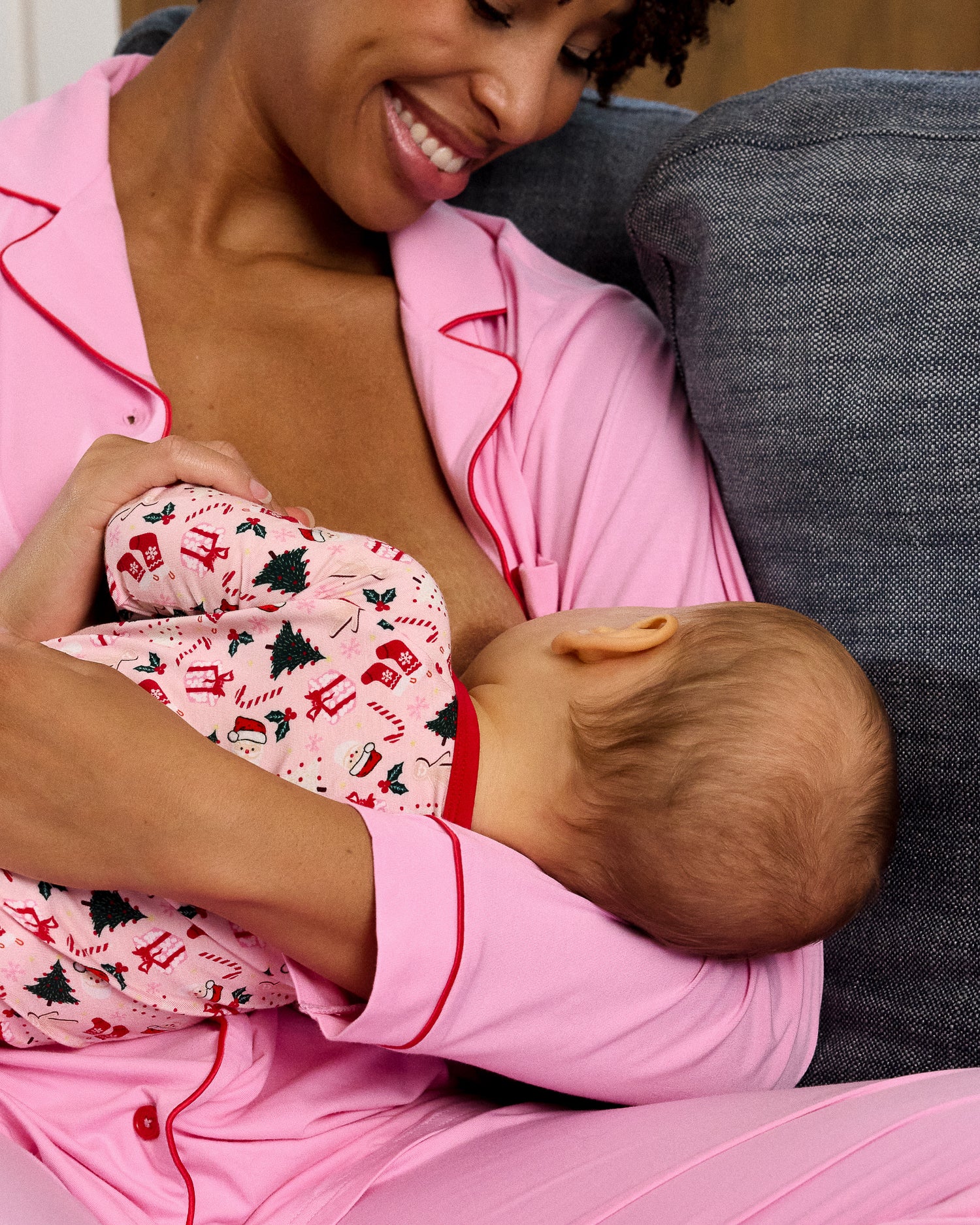 Clea Bamboo Long Sleeve Pajama Set | Bubblegum - Image 2