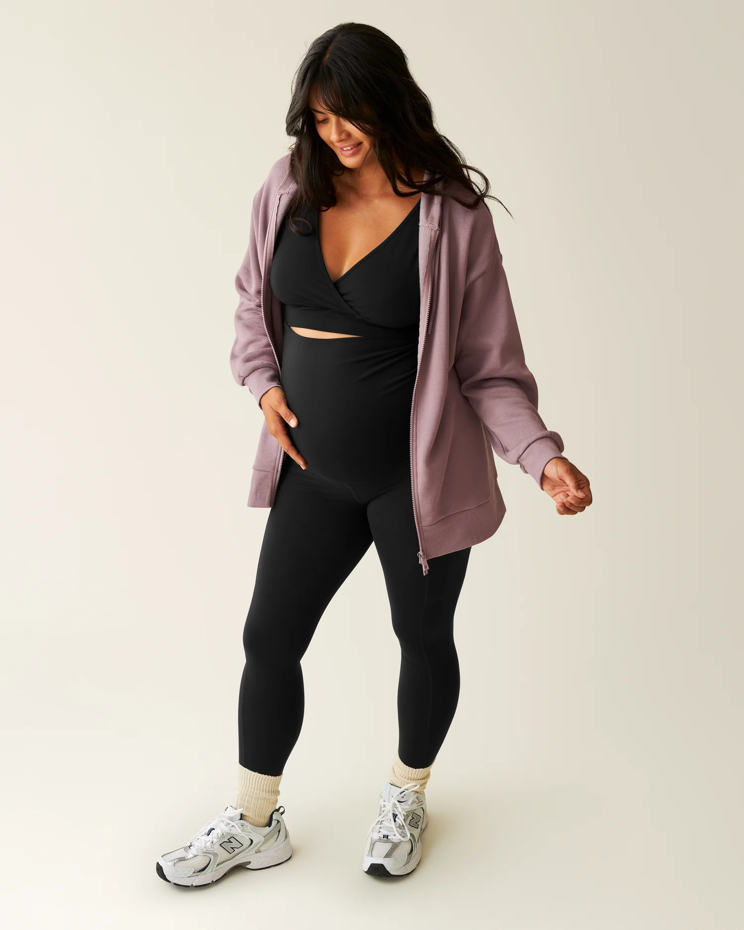Cloud Fleece Oversized Hoodie | Dusty Mauve - Image 4