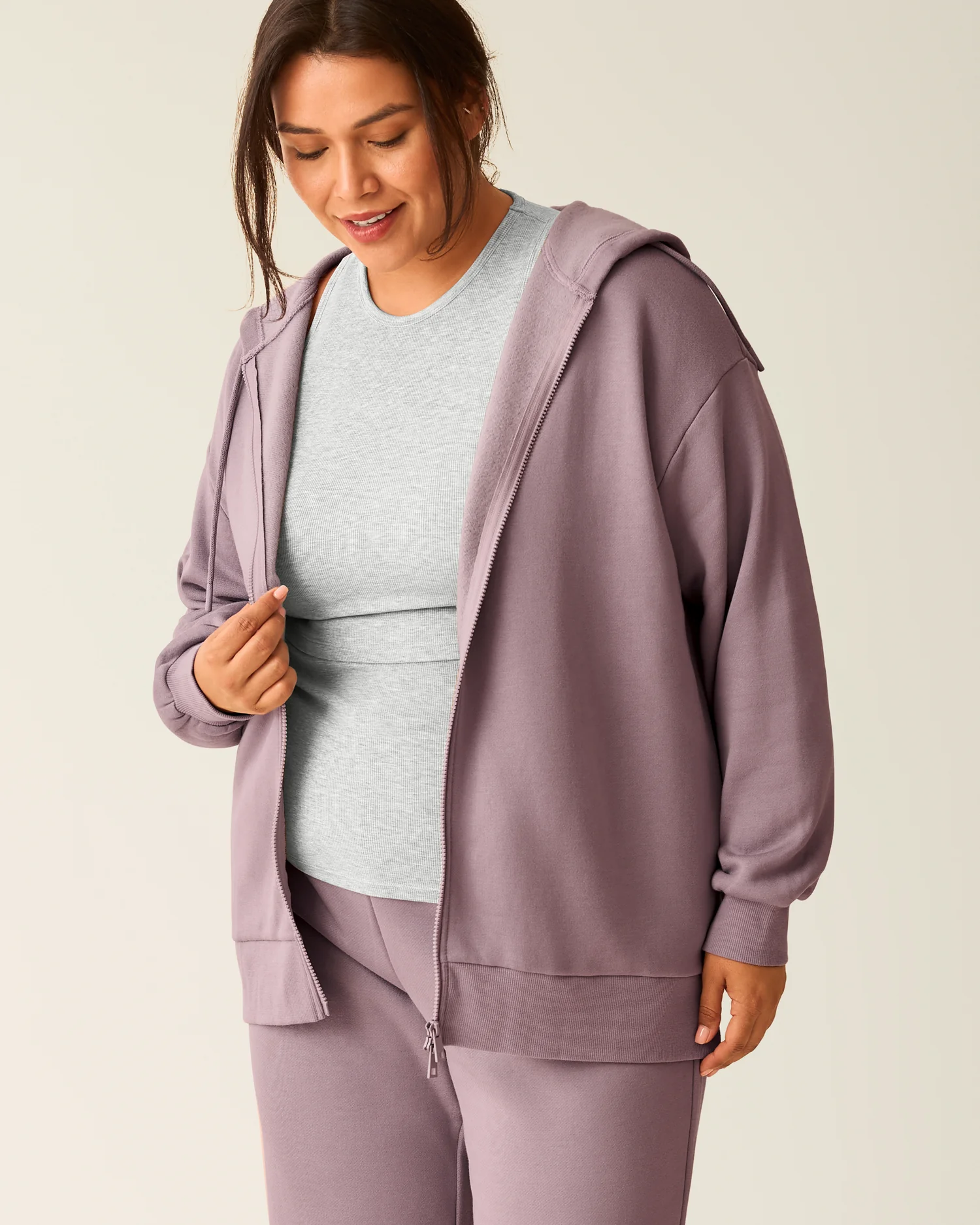 Cloud Fleece Oversized Hoodie | Dusty Mauve - Image 5