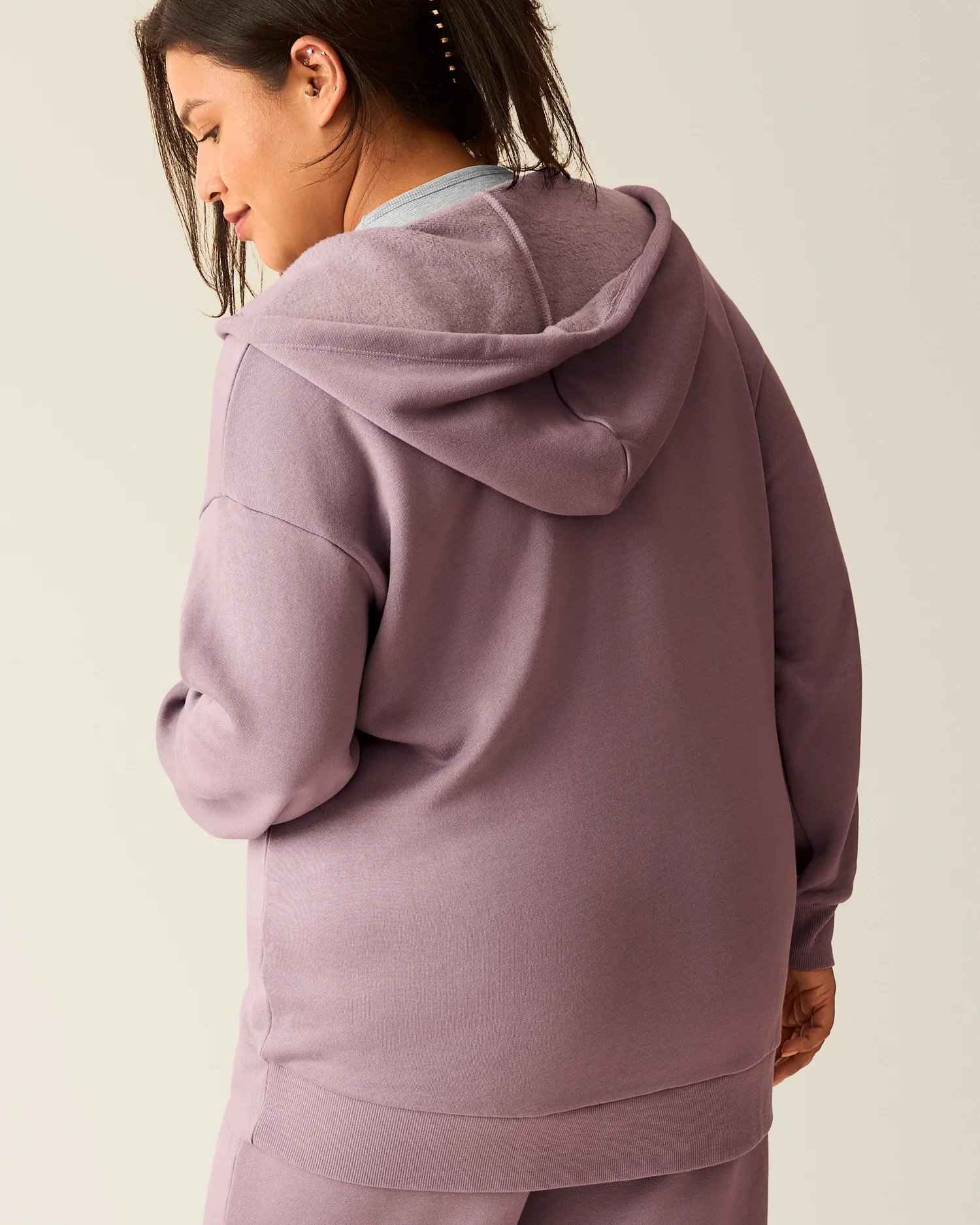 Cloud Fleece Oversized Hoodie | Dusty Mauve - Image 6