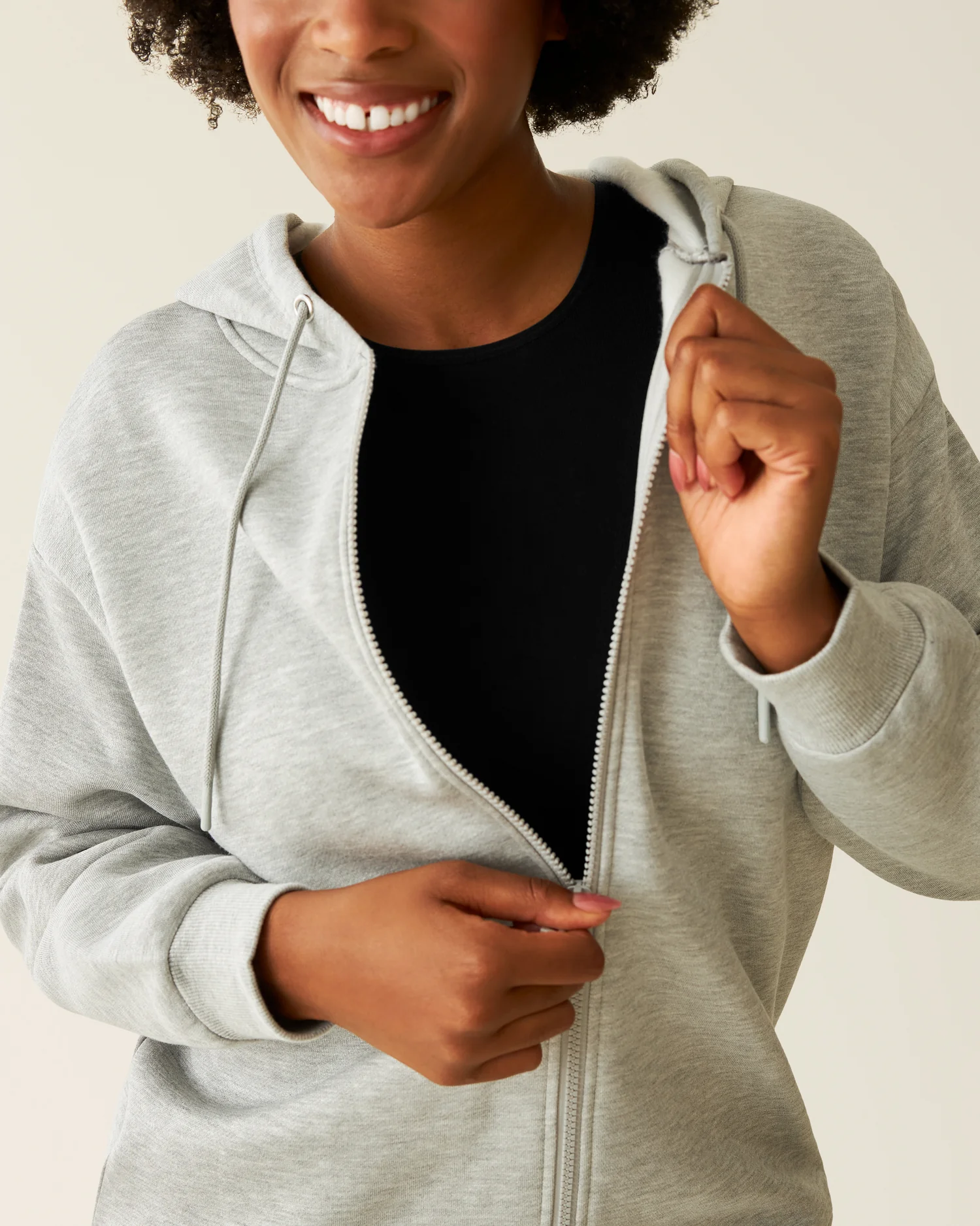 Cloud Fleece Oversized Hoodie | Grey Heather - Image 2
