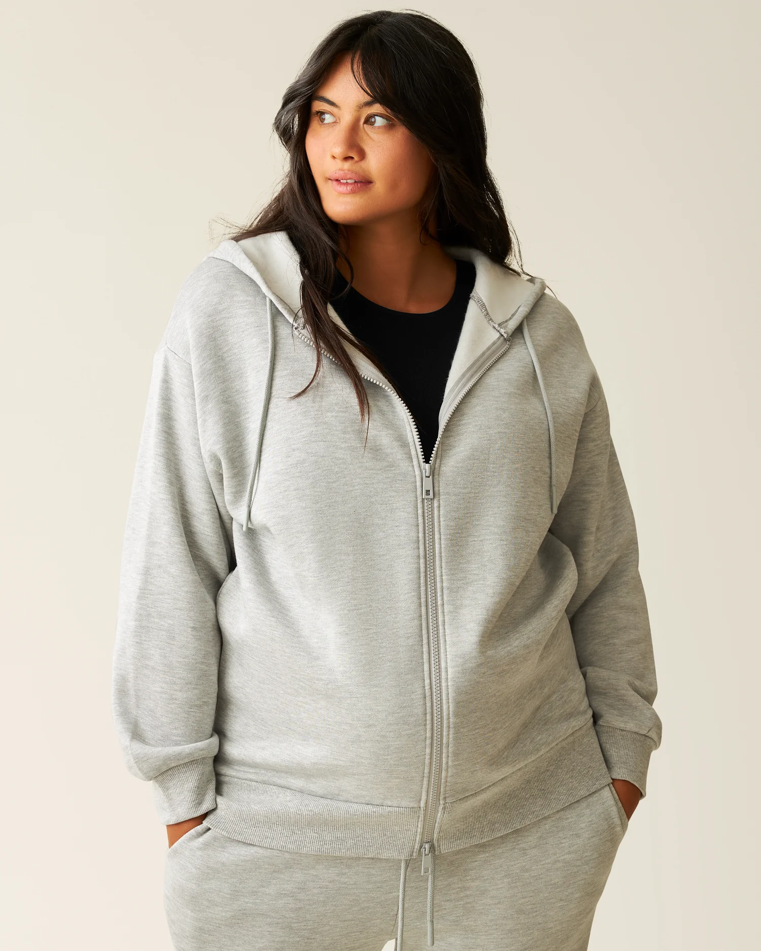 Cloud Fleece Oversized Hoodie | Grey Heather - Image 5