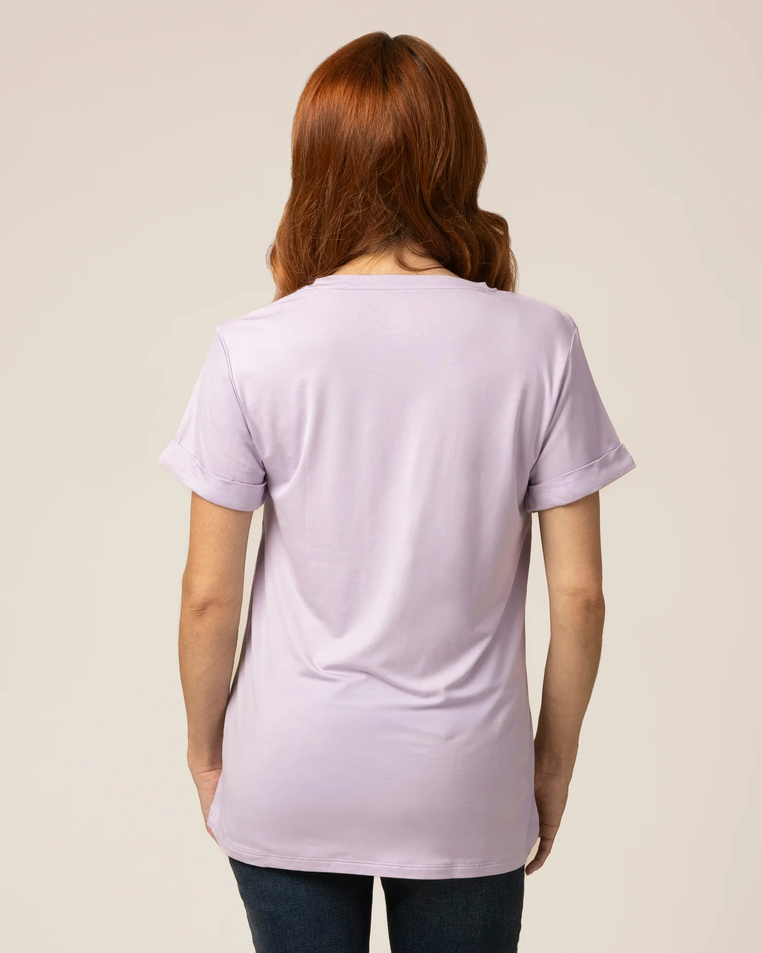 Asymmetrical Nursing T-shirt | Lavender Mist - Image 5