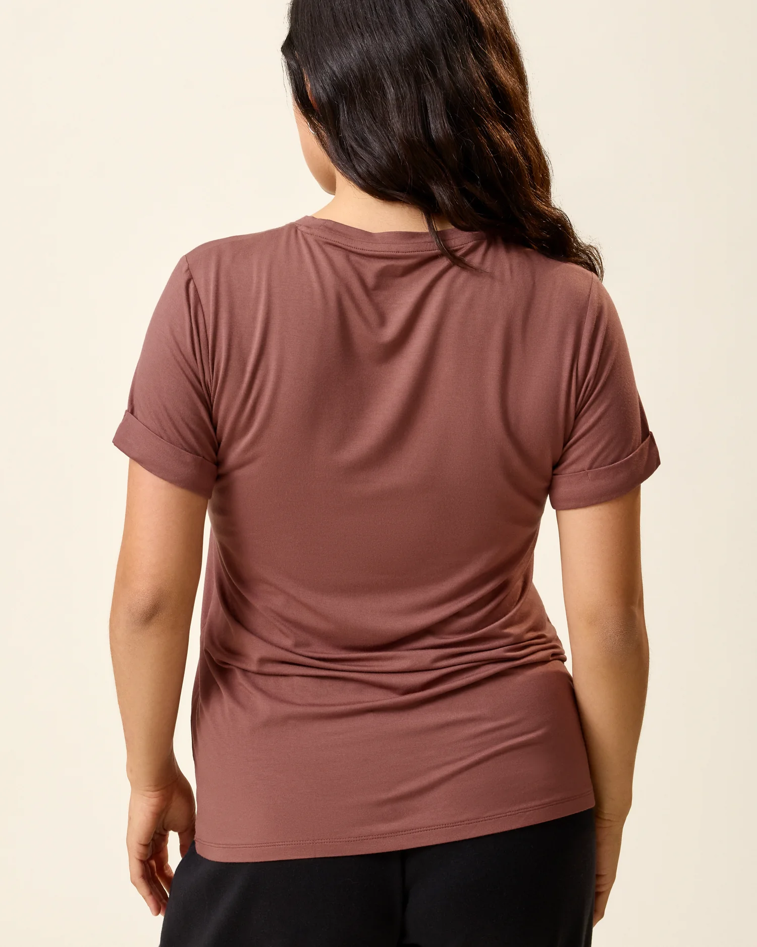 Asymmetrical Nursing T-shirt | Redwood - Image 4
