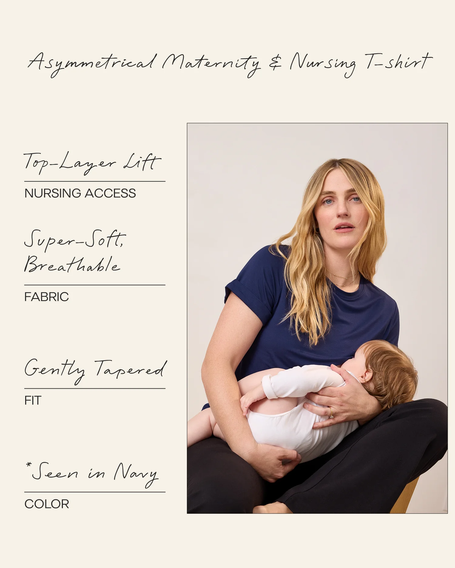 Asymmetrical Nursing T-shirt | Redwood - Image 7