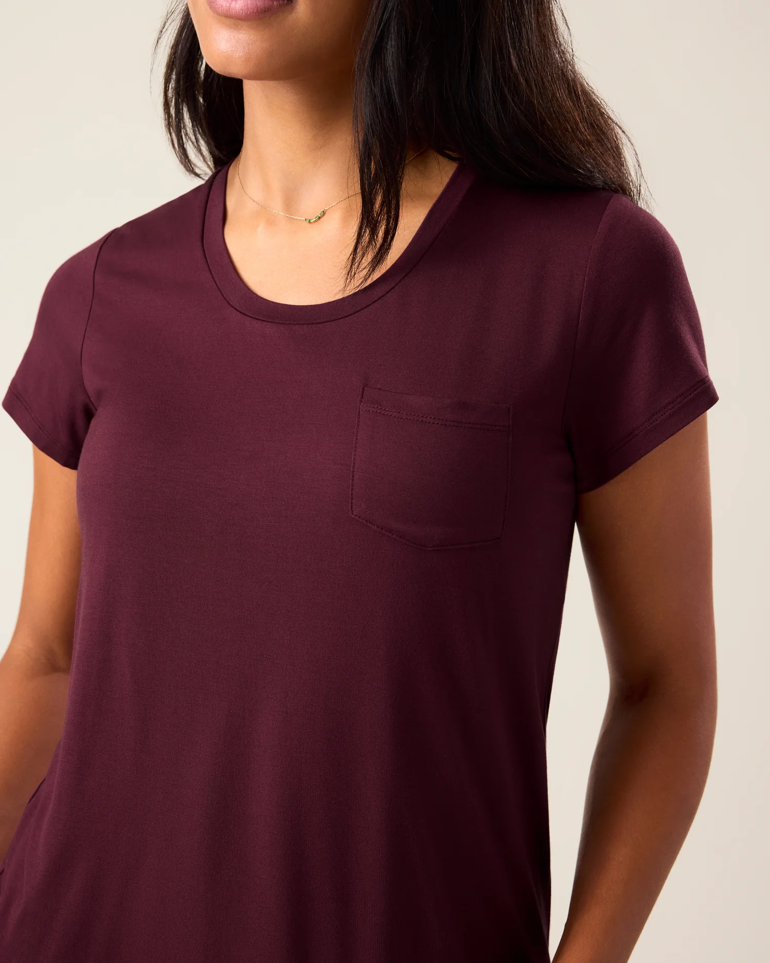 Everyday Maternity & Nursing T-shirt | Deep Burgundy - Image 4