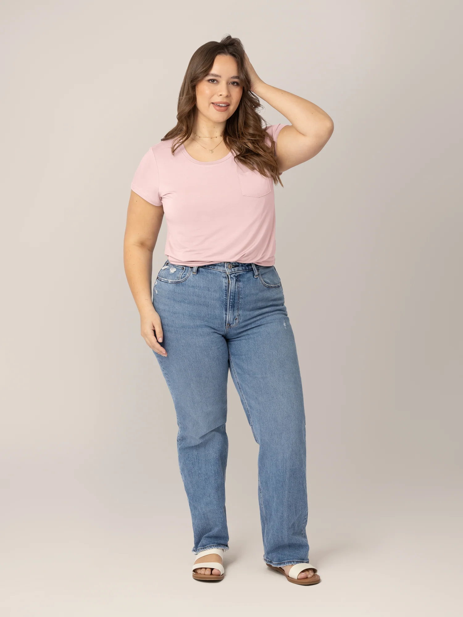 Everyday Maternity & Nursing T-shirt | Dusty Pink - Image 4