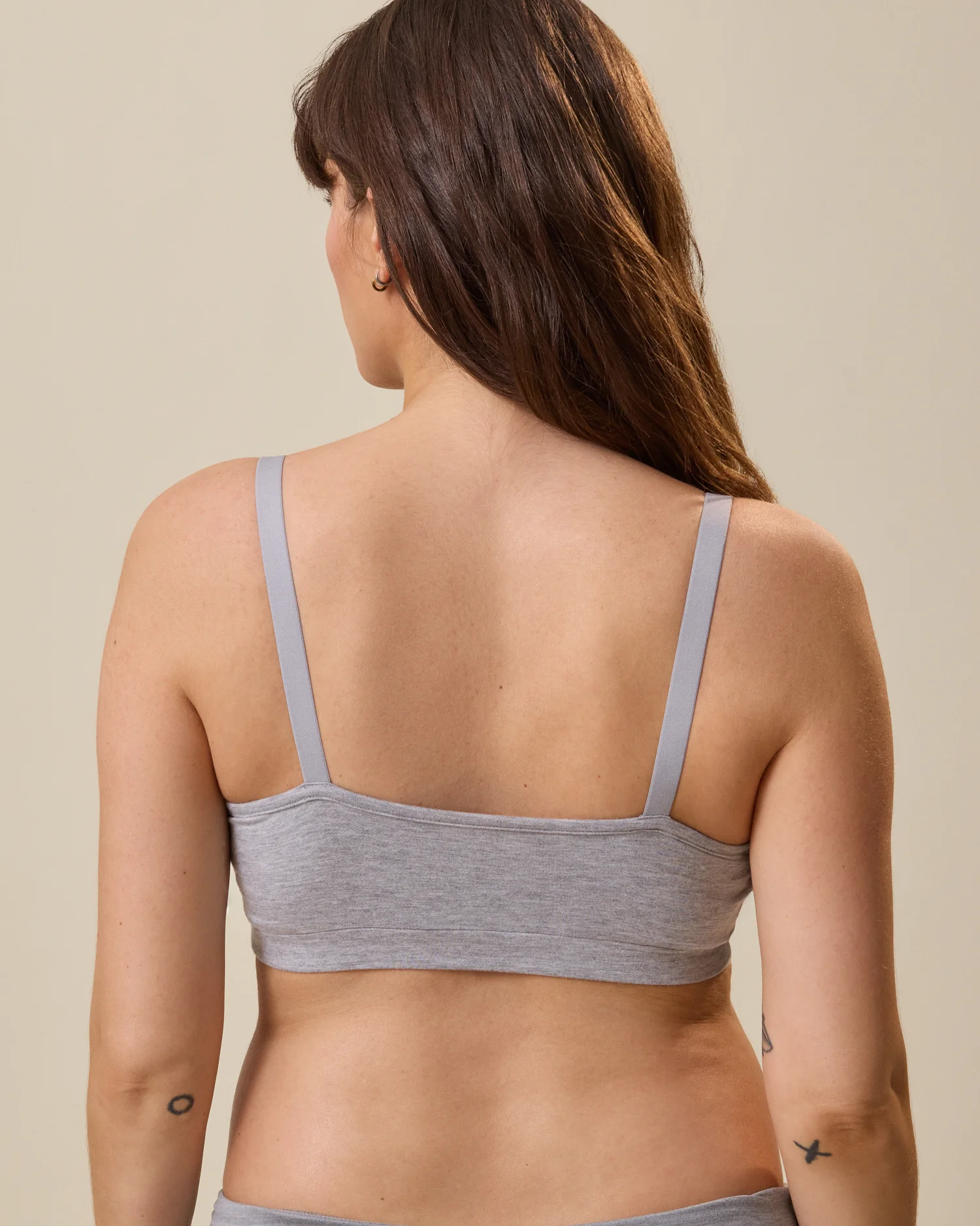 French Terry Maternity & Nursing Bralette | Grey Heather - Image 5