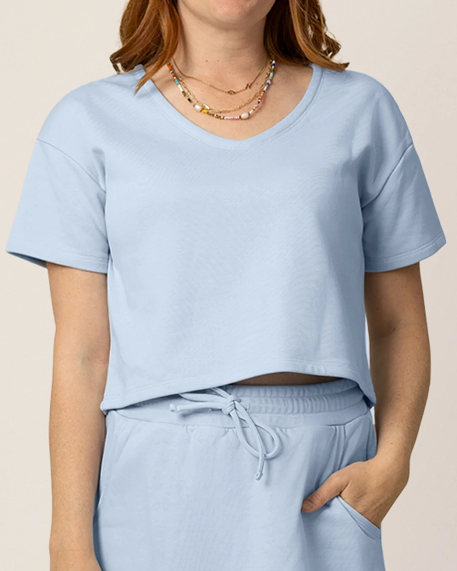 French Terry Nursing T-shirt | French Blue - Image 5