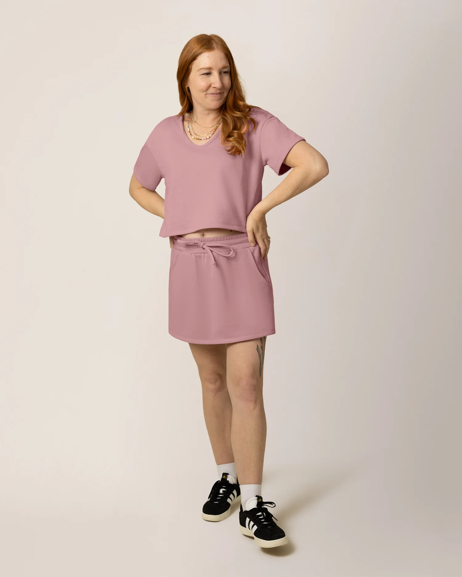 French Terry Nursing T-shirt | Light Mauve - Image 3