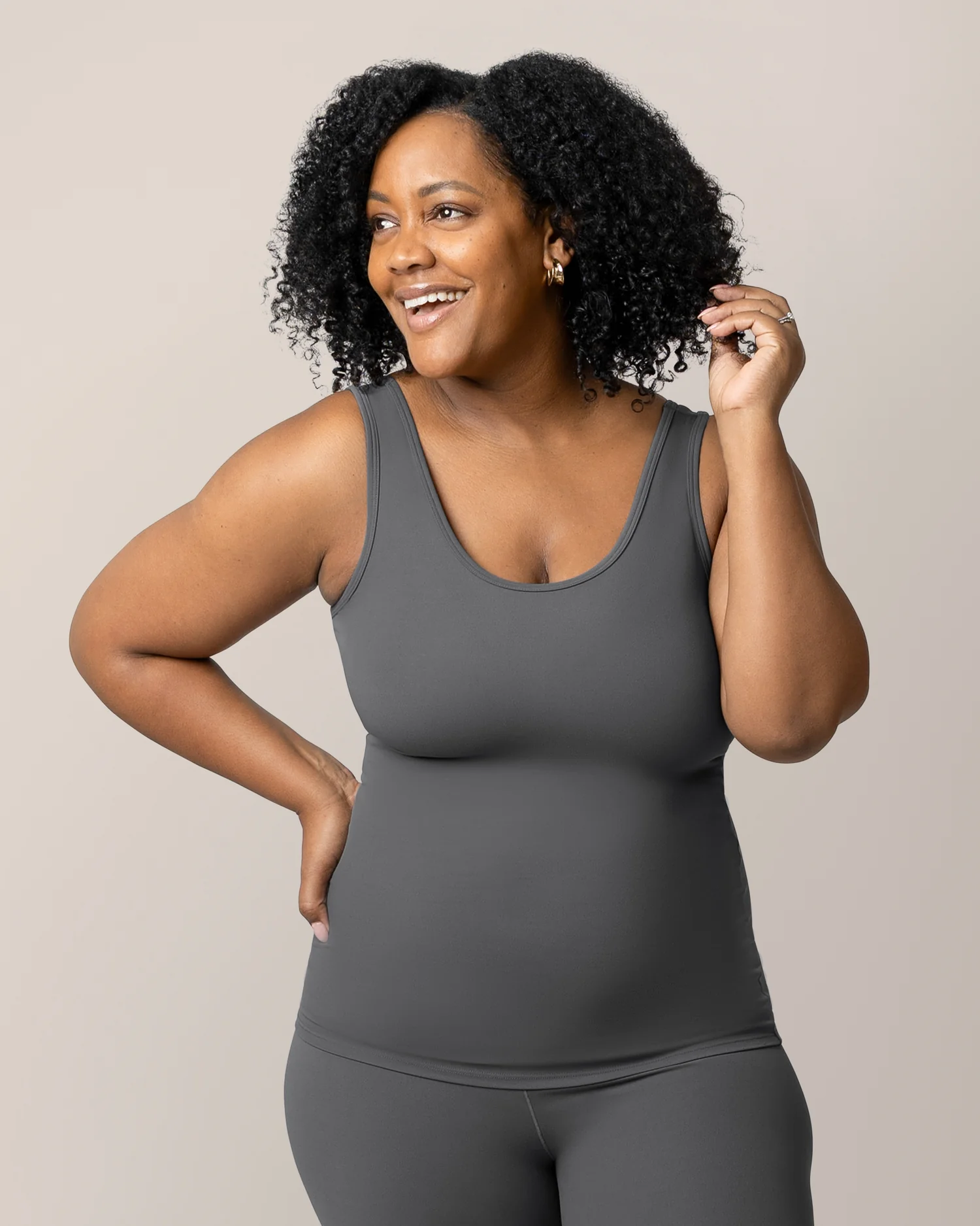 Grow with Me™ Maternity & Nursing Tank | Stormy Grey - Image 5