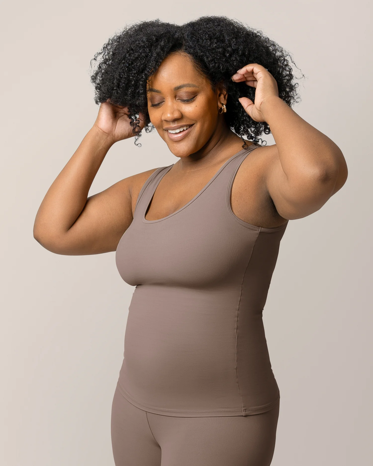 Grow with Me™ Maternity & Nursing Tank | Taupe - Image 4