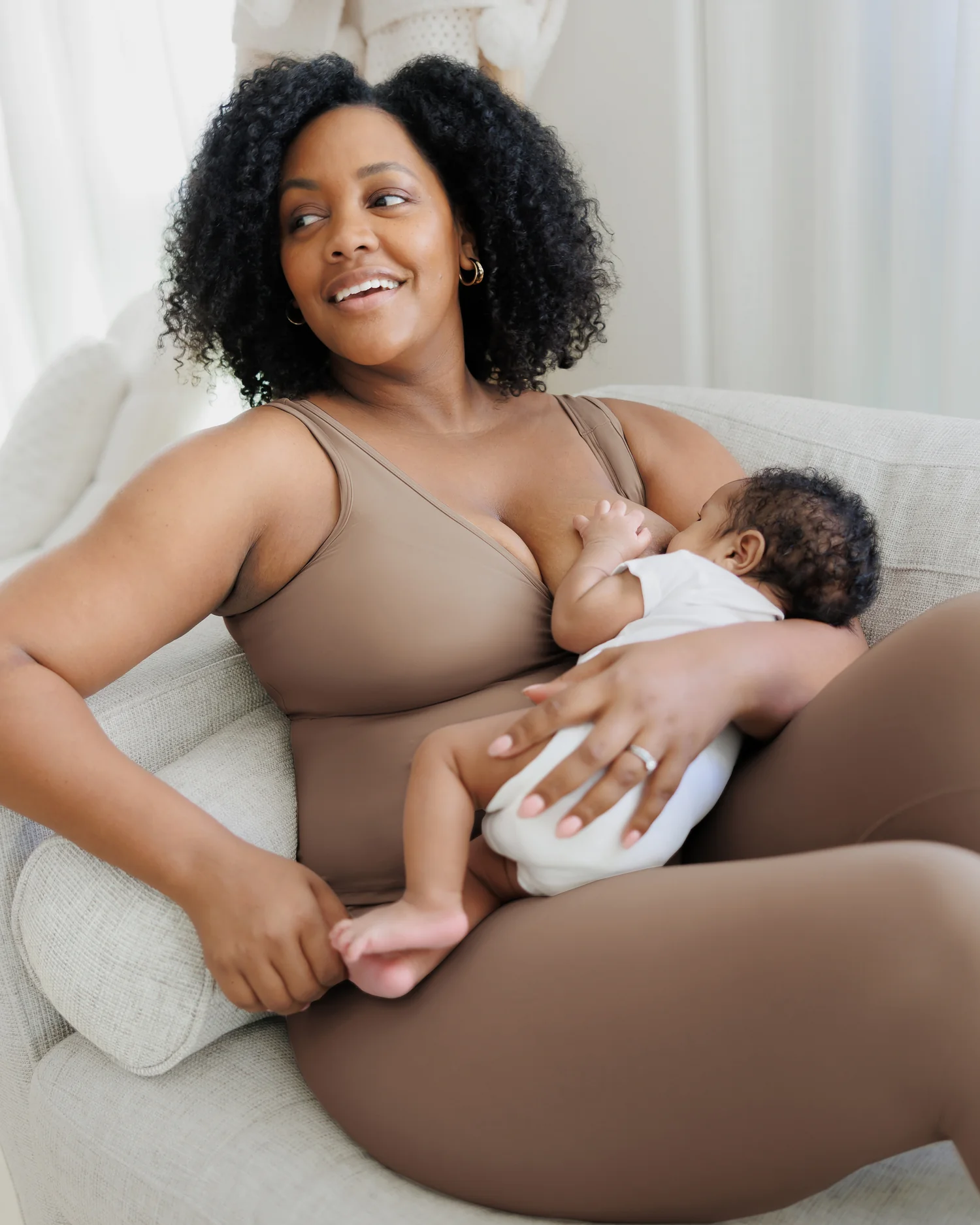 Grow with Me™ Maternity & Nursing Tank | Taupe - Image 6