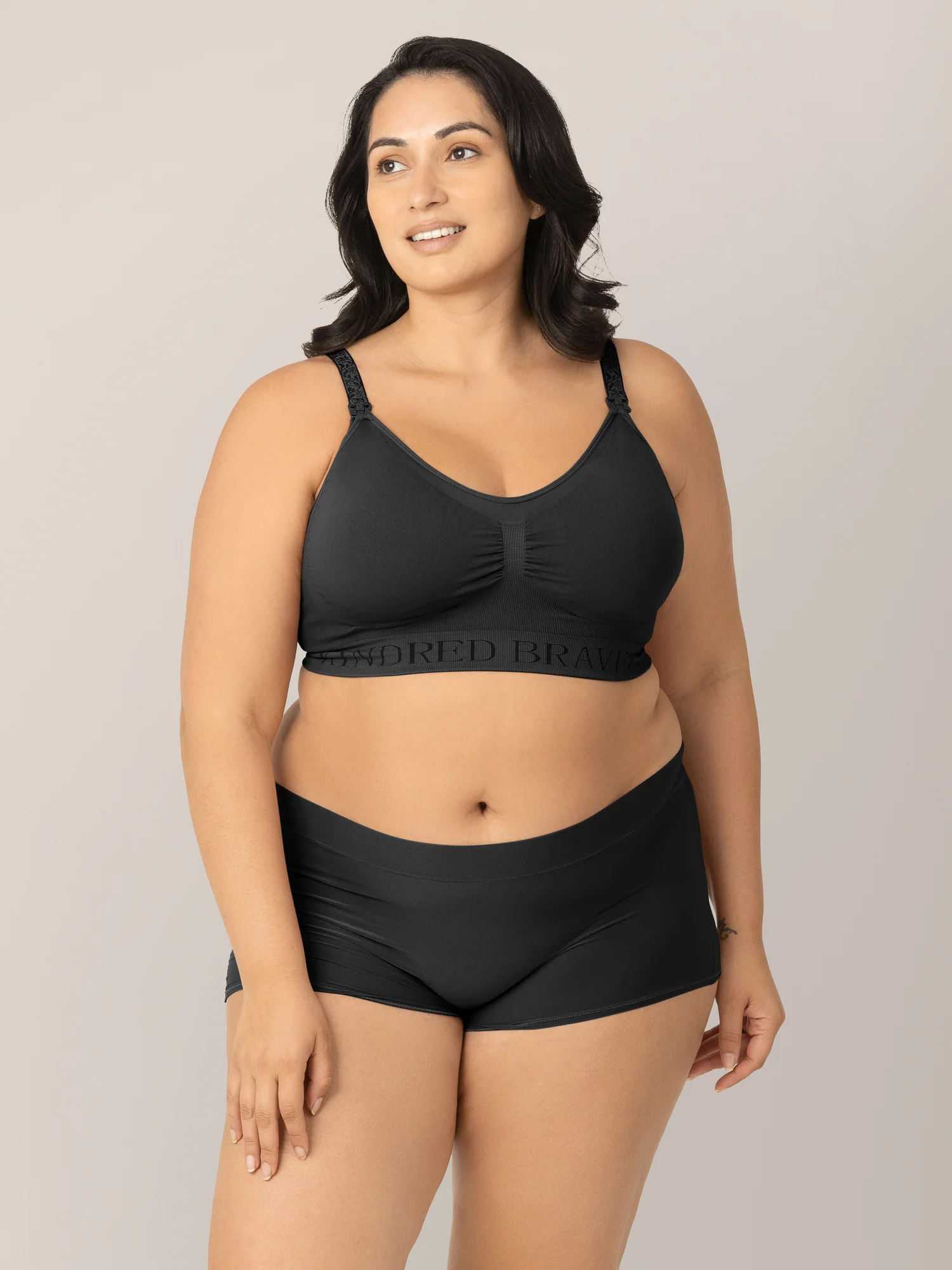 Grow with Me™ Maternity & Postpartum Boyshort | Black - Image 4