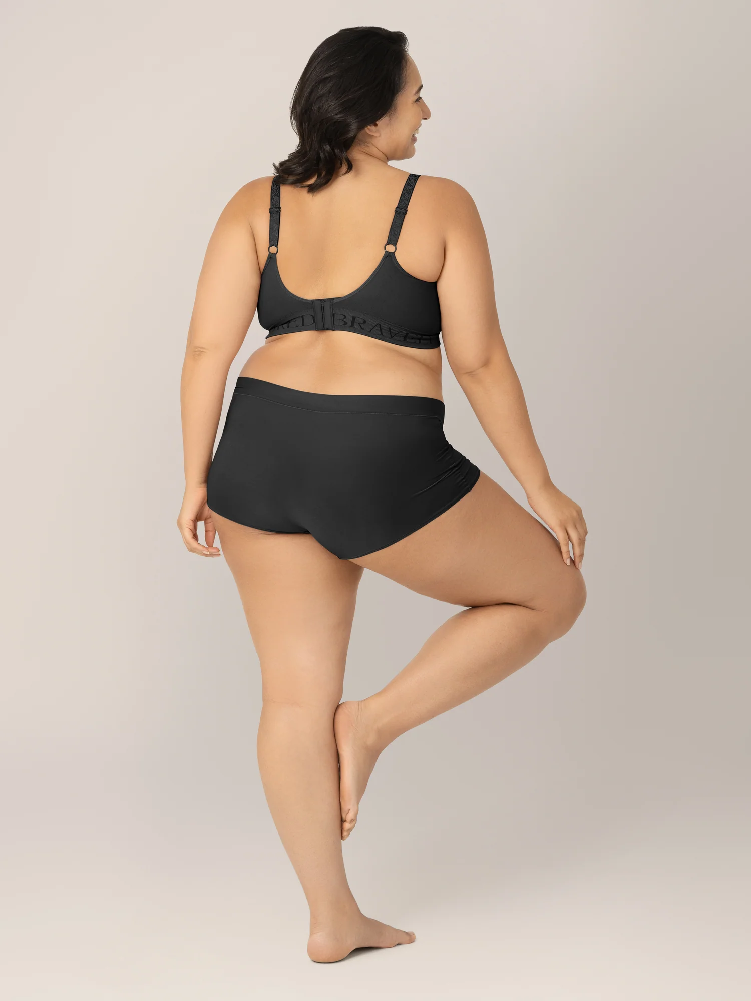 Grow with Me™ Maternity & Postpartum Boyshort | Black - Image 6
