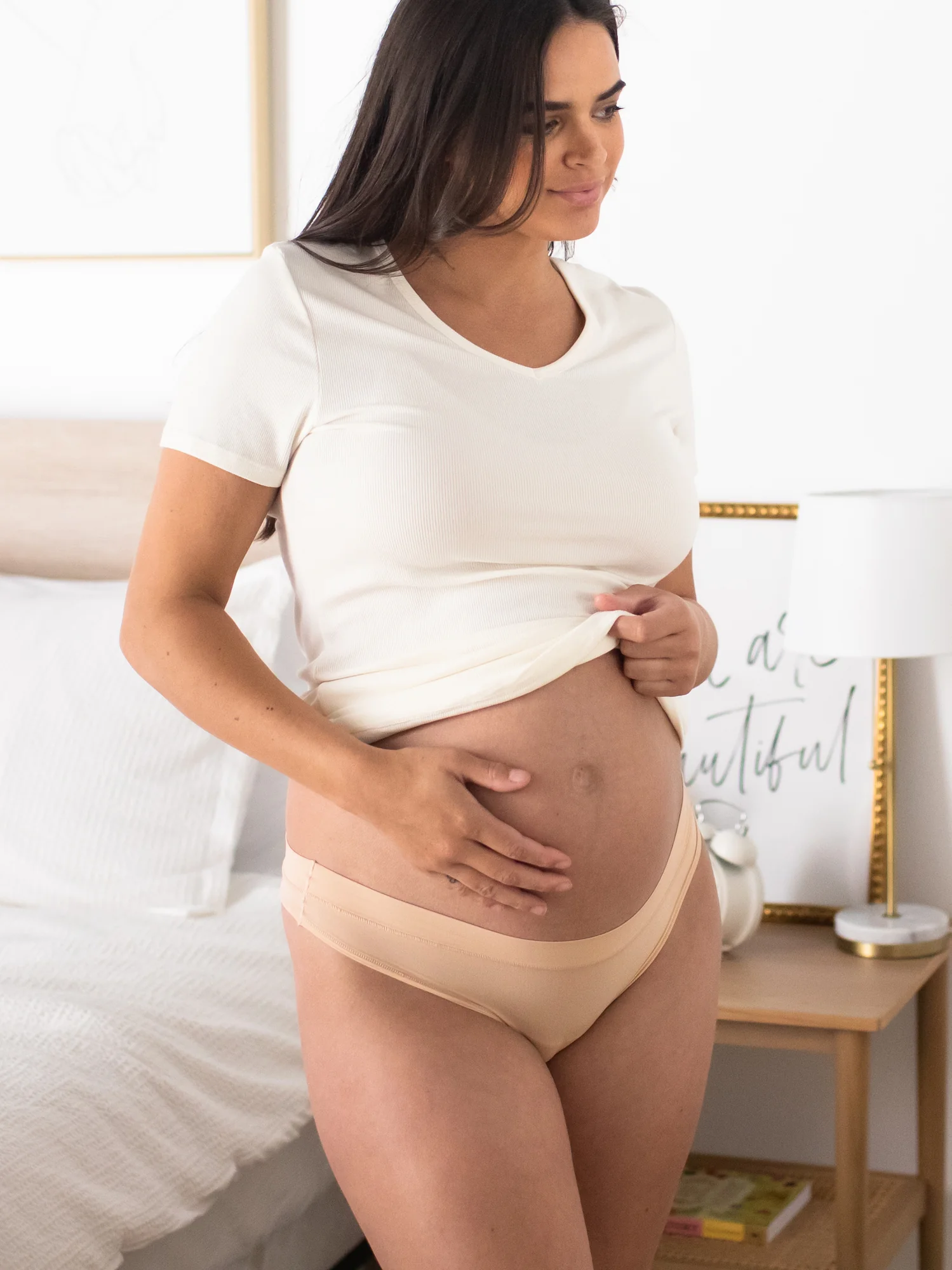 Grow with Me™ Maternity & Postpartum Thong | Beige - Image 5
