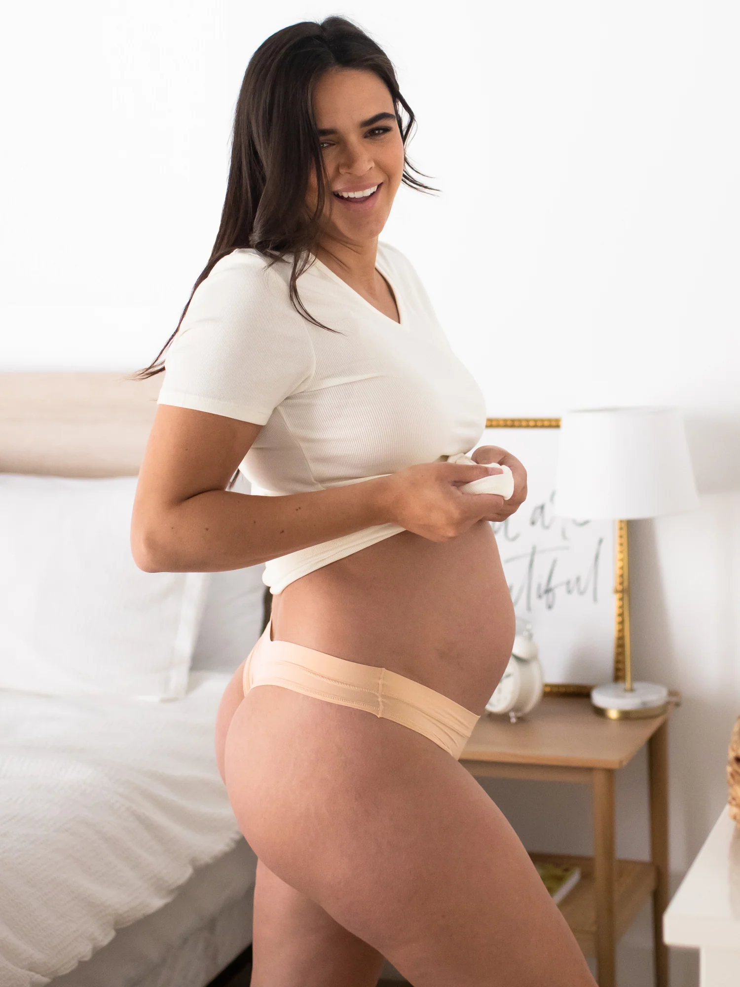 Grow with Me™ Maternity & Postpartum Thong | Beige - Image 6