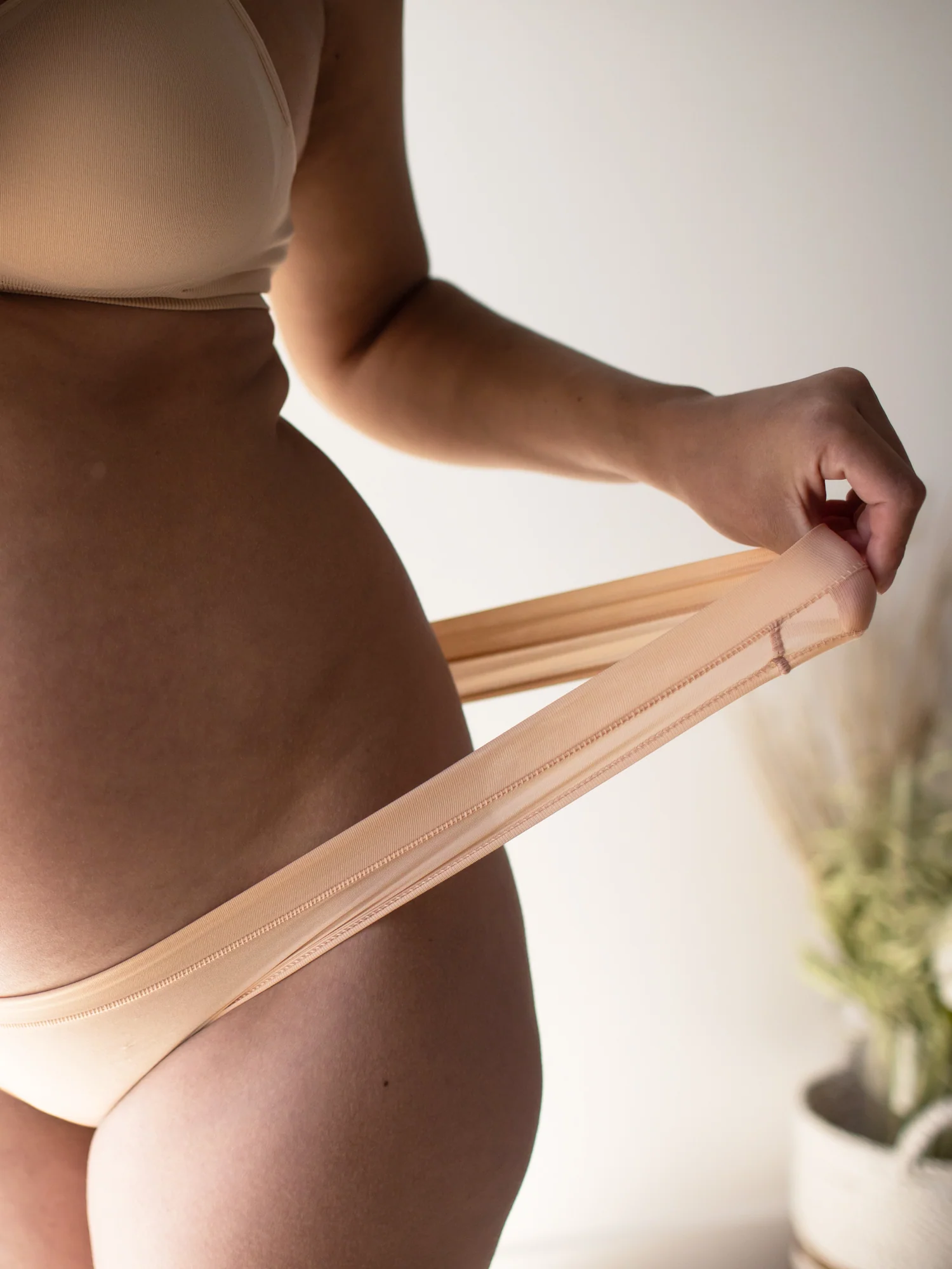 Grow with Me™ Maternity & Postpartum Thong | Beige - Image 7
