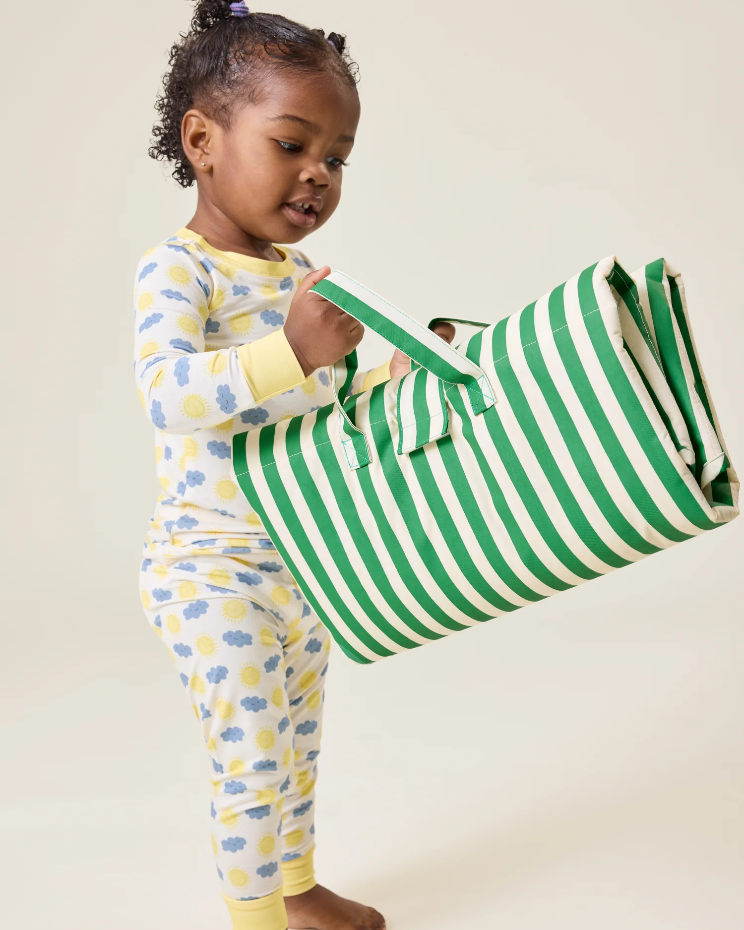 Inside/Outside Play Mat | Green Stripe - Image 7