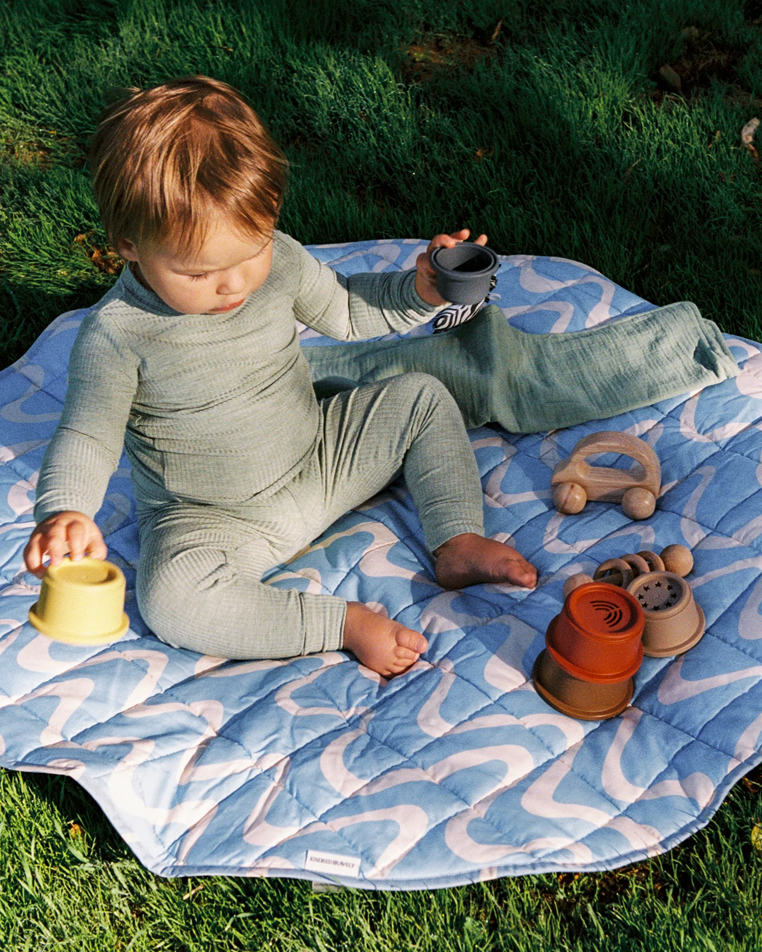 Inside/Outside Play Mat | Blue Waves - Image 2