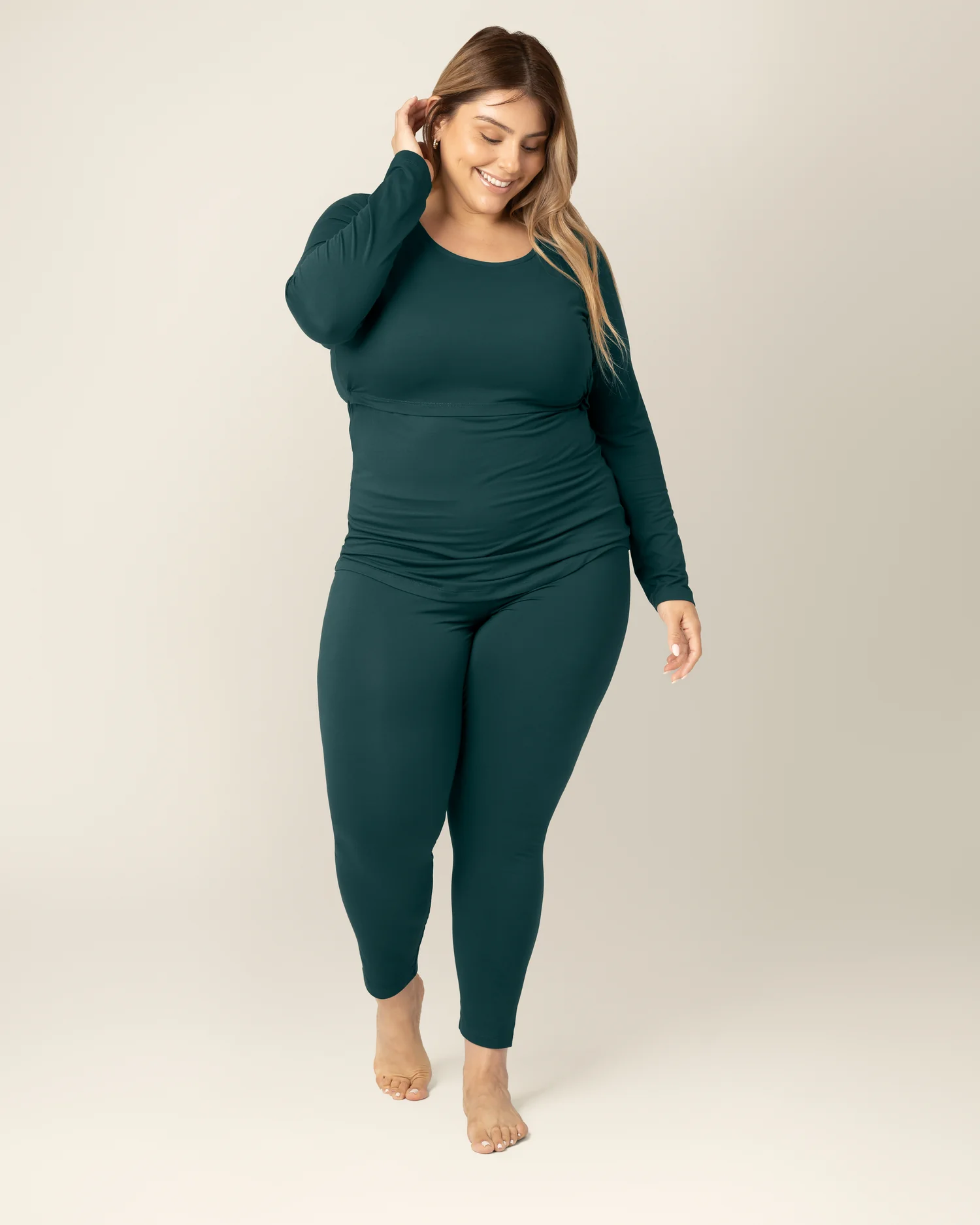 Jane Nursing Pajama Set | Evergreen - Image 5