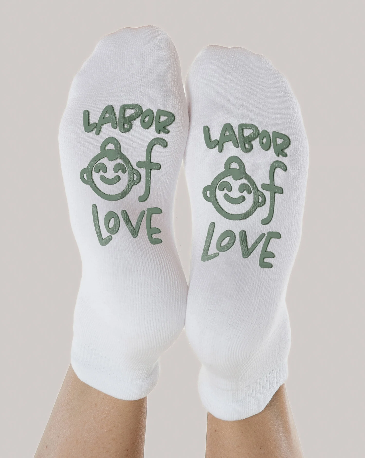 Labor & Delivery Socks | Labor of Love Sage - Image 2
