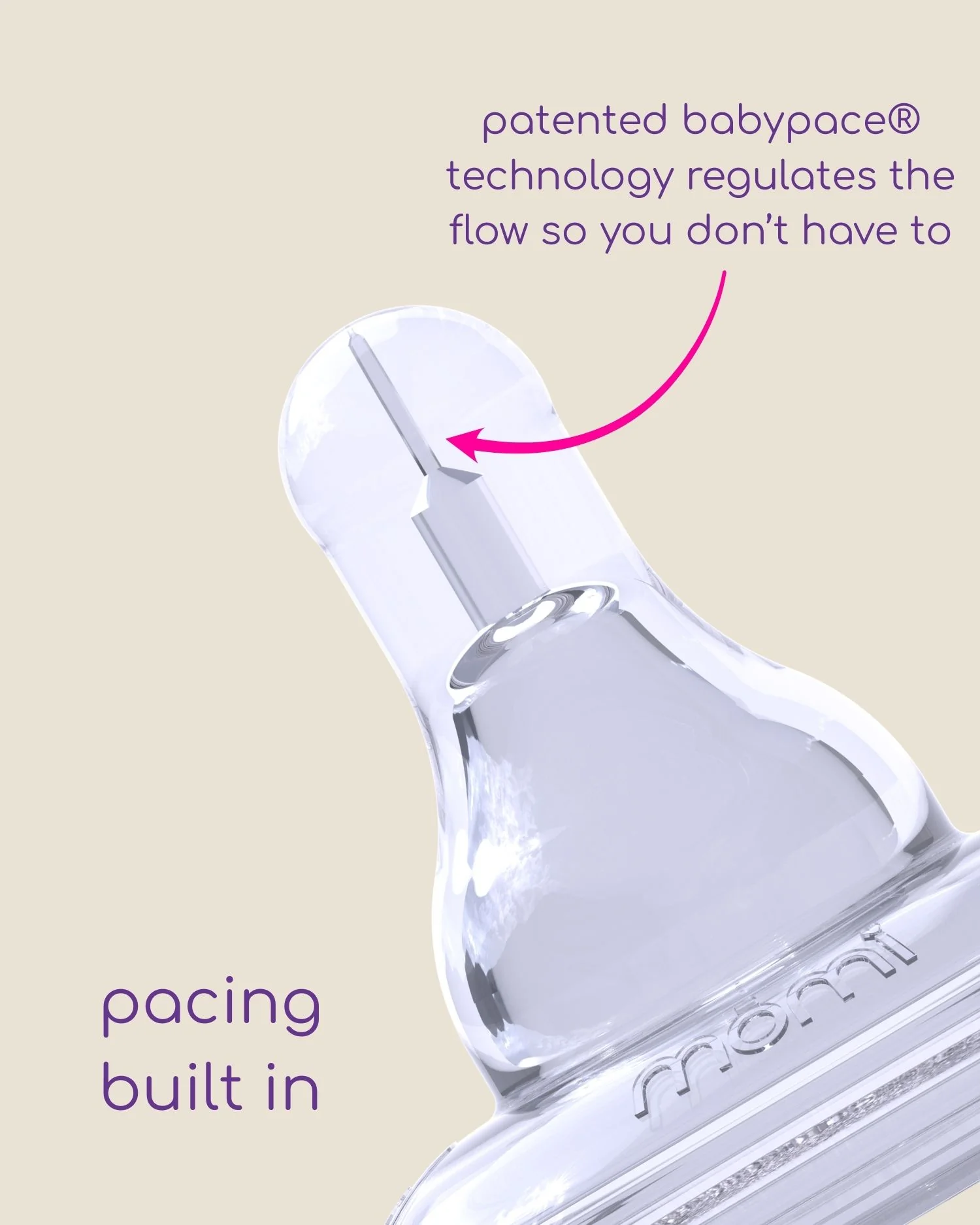 mōmi - breast-like bottle 2-sets, 10oz plastic - Image 4