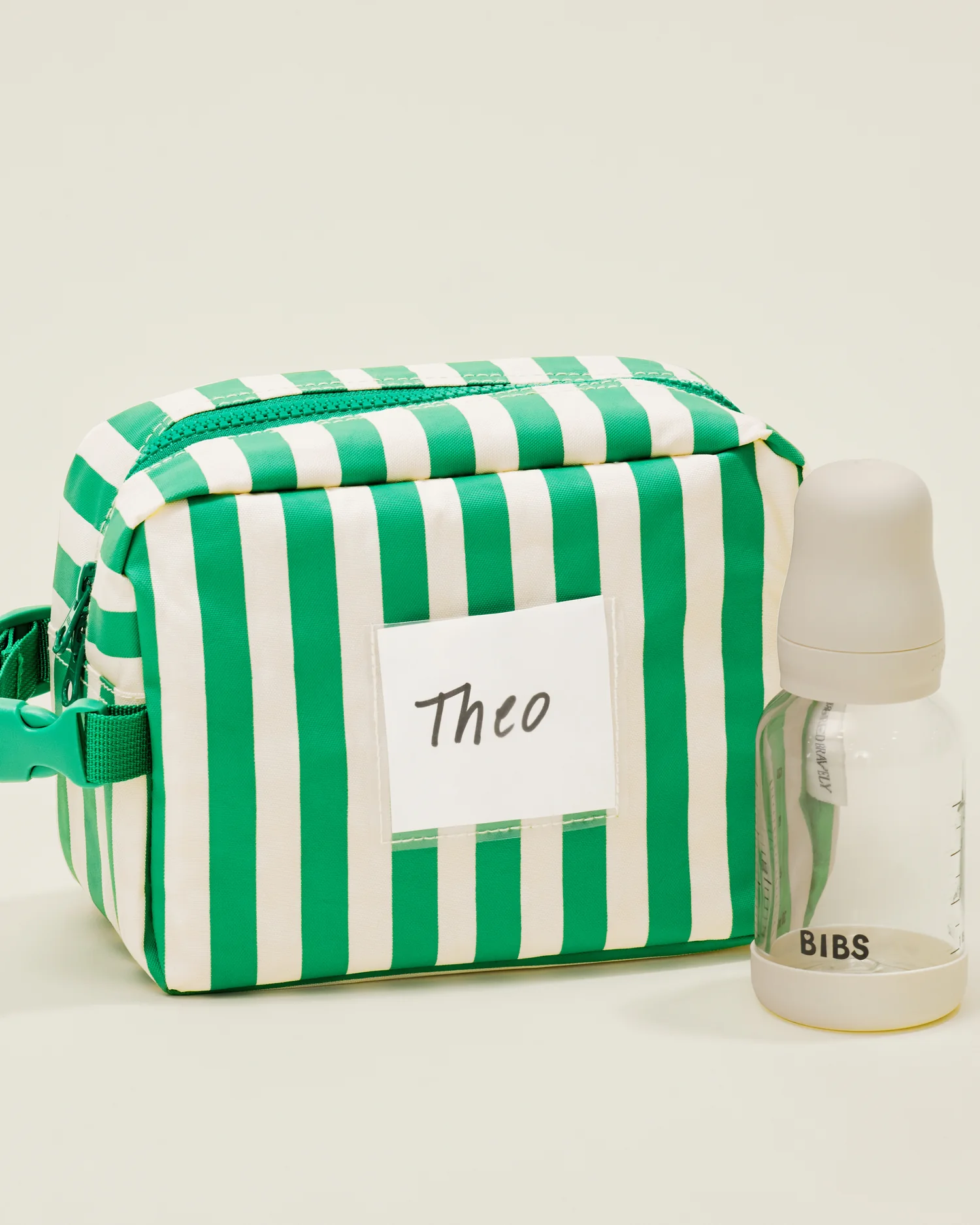 Mini Cooler Bag | Green Stripe - Image 2