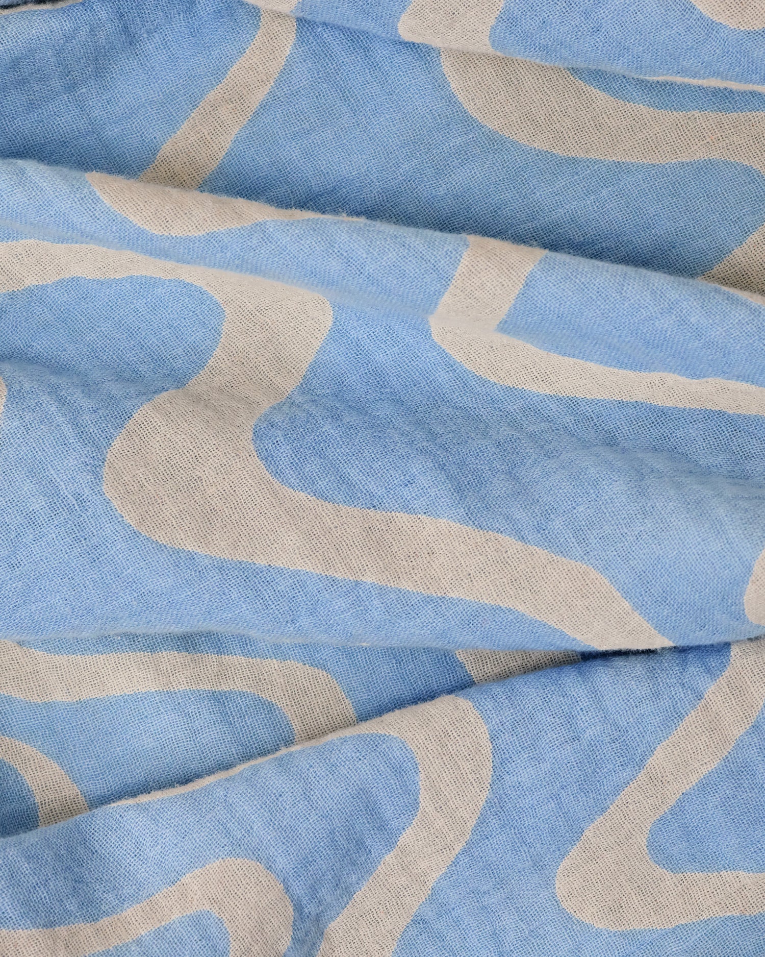 Organic Muslin Swaddle | Blue Waves - Image 2