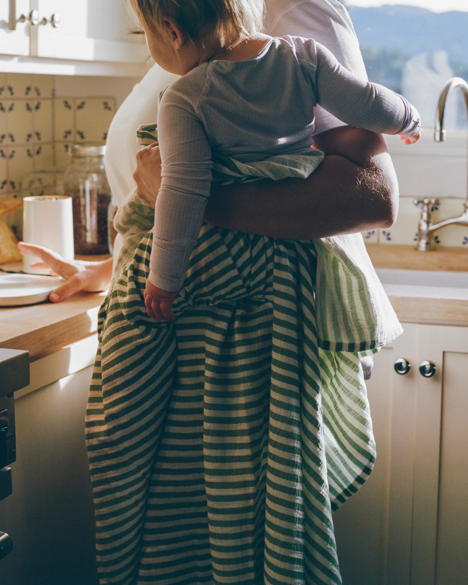 Muslin Breastfeeding Bundle | Sage Stripe - Image 6