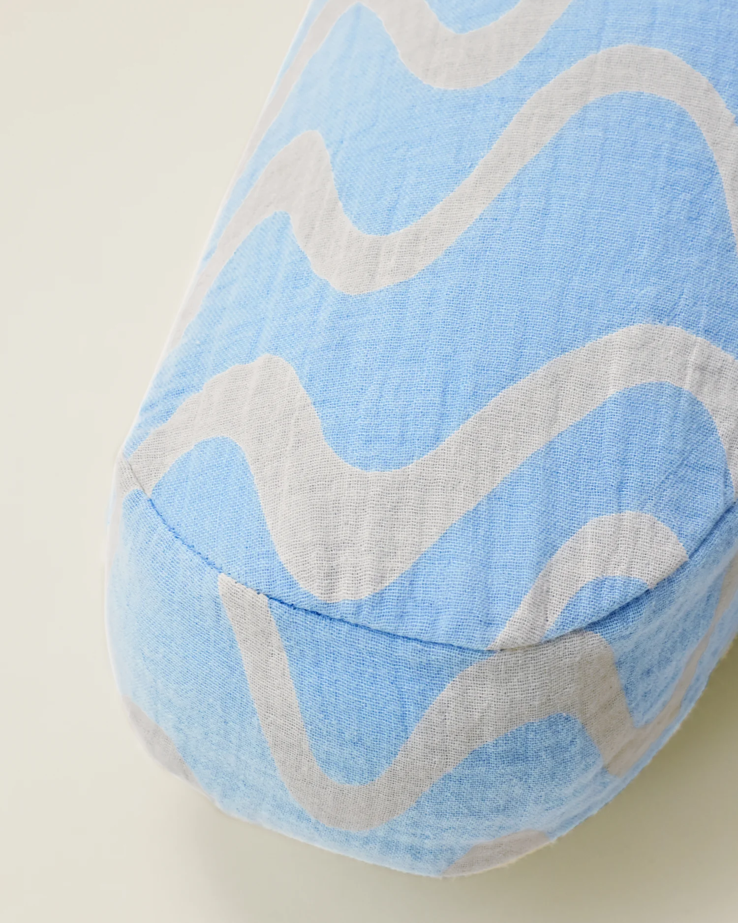 Organic Muslin Nursing Pillow Cover | Blue Waves - Image 4