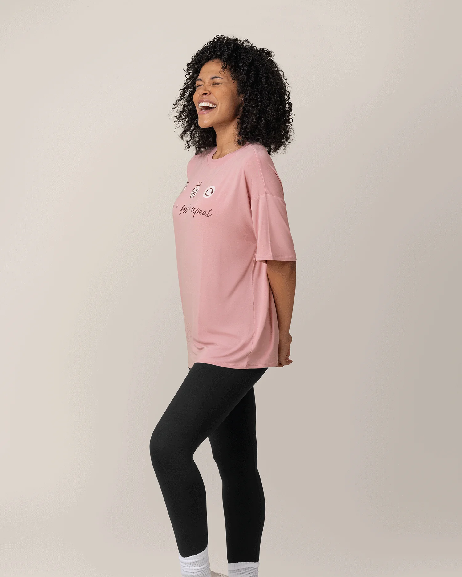 Oversized Graphic Tee | Love Feed Repeat - Image 2