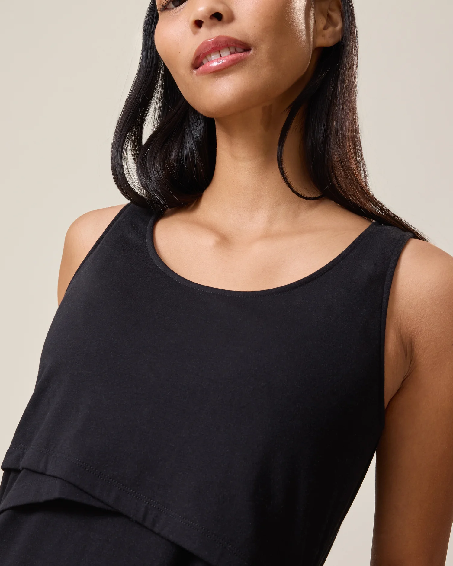 Penelope Crossover Nursing Dress | Black - Image 3