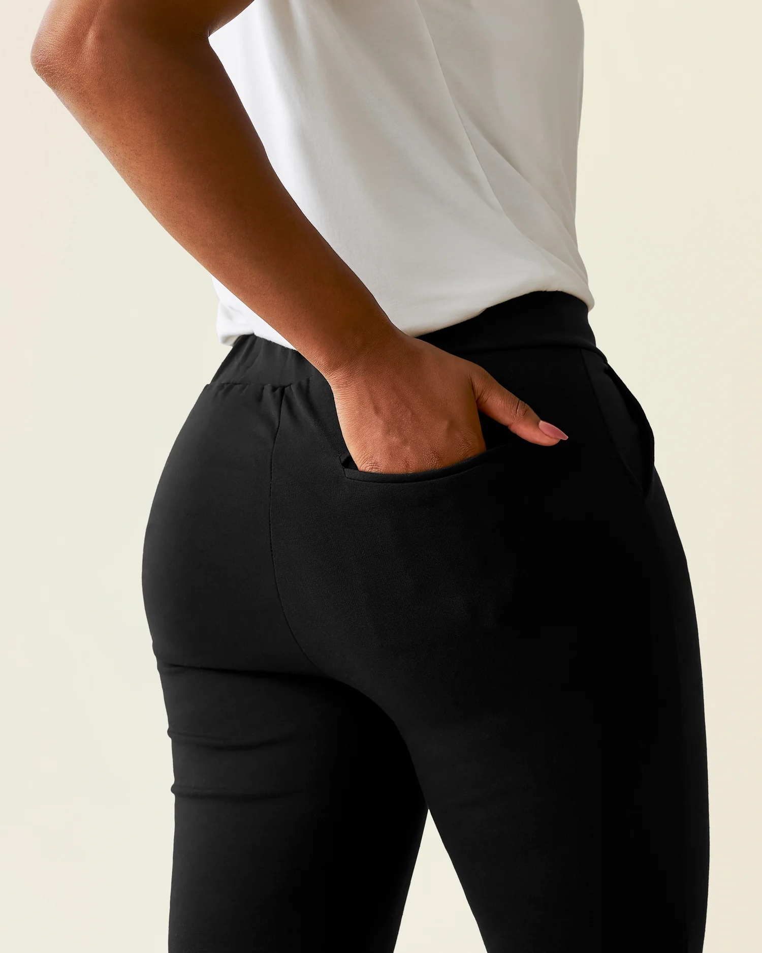 Postpartum Ponte Flare Pant | Black - Image 5