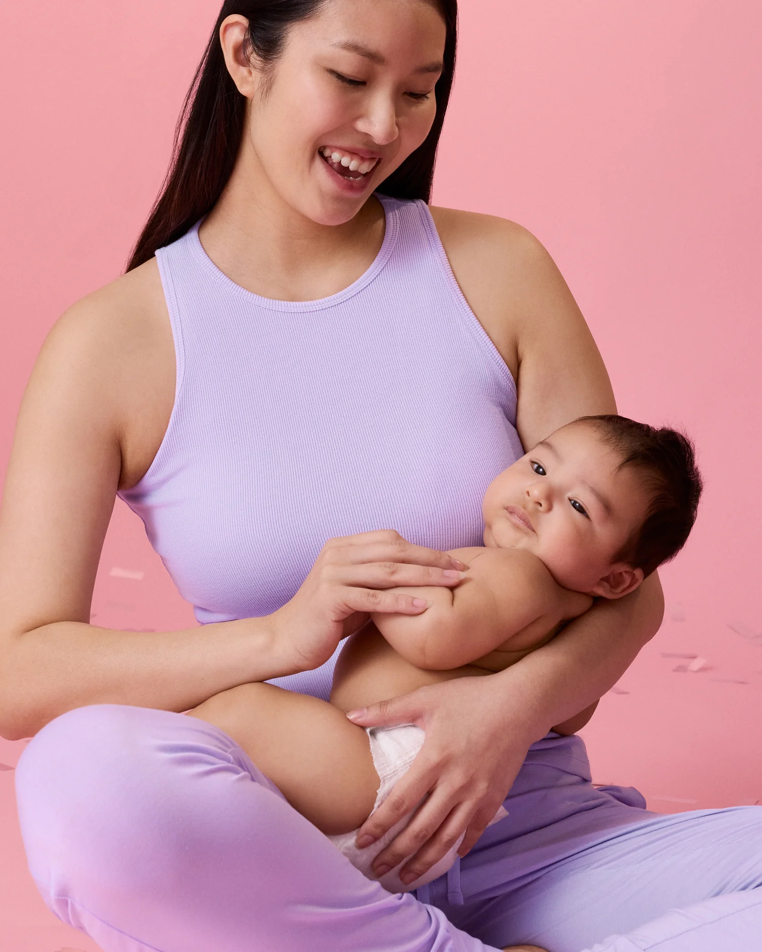 Ribbed Bamboo Racerback Nursing Tank | Lavender - Image 6